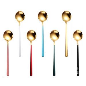 7.67 Inch Dual Color Golden Spoon With Round Head 10