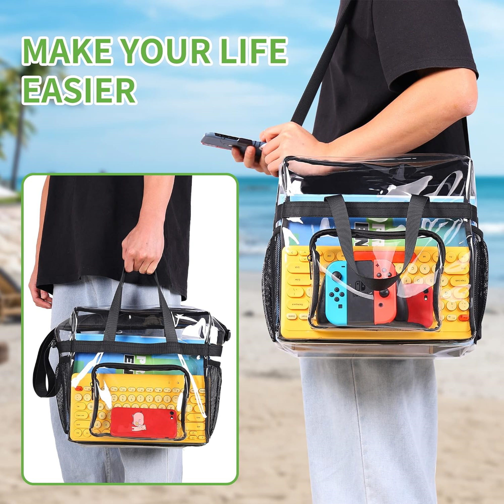 Clear Bag With Reinforced Strap 4