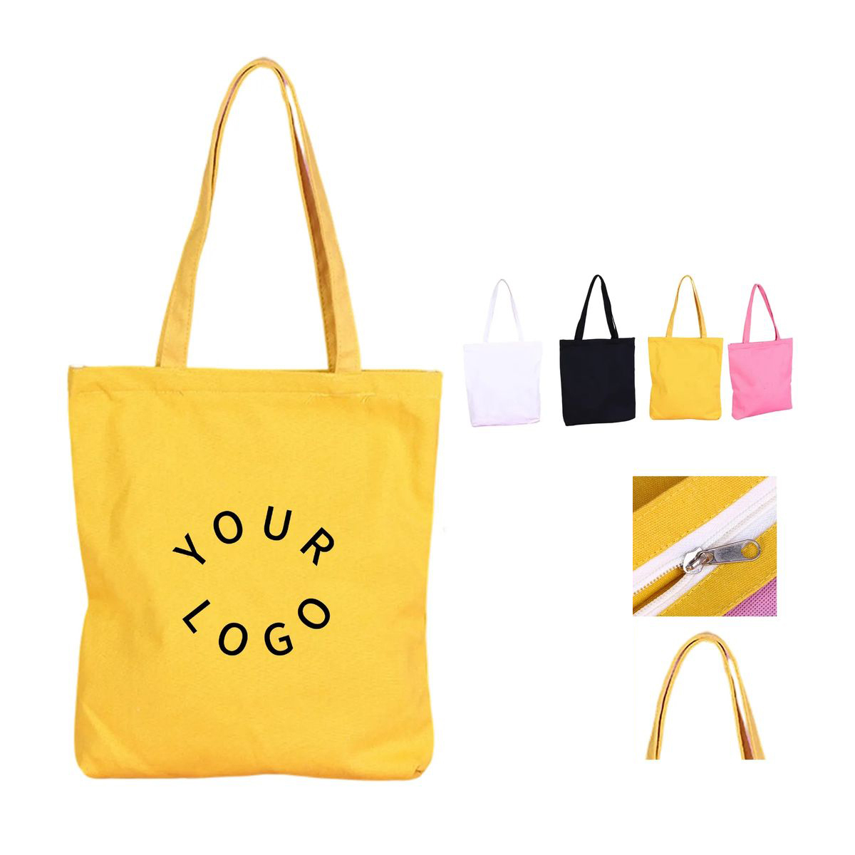 Durable Canvas Tote for School or Events, custom tote bag with logo imprint 2