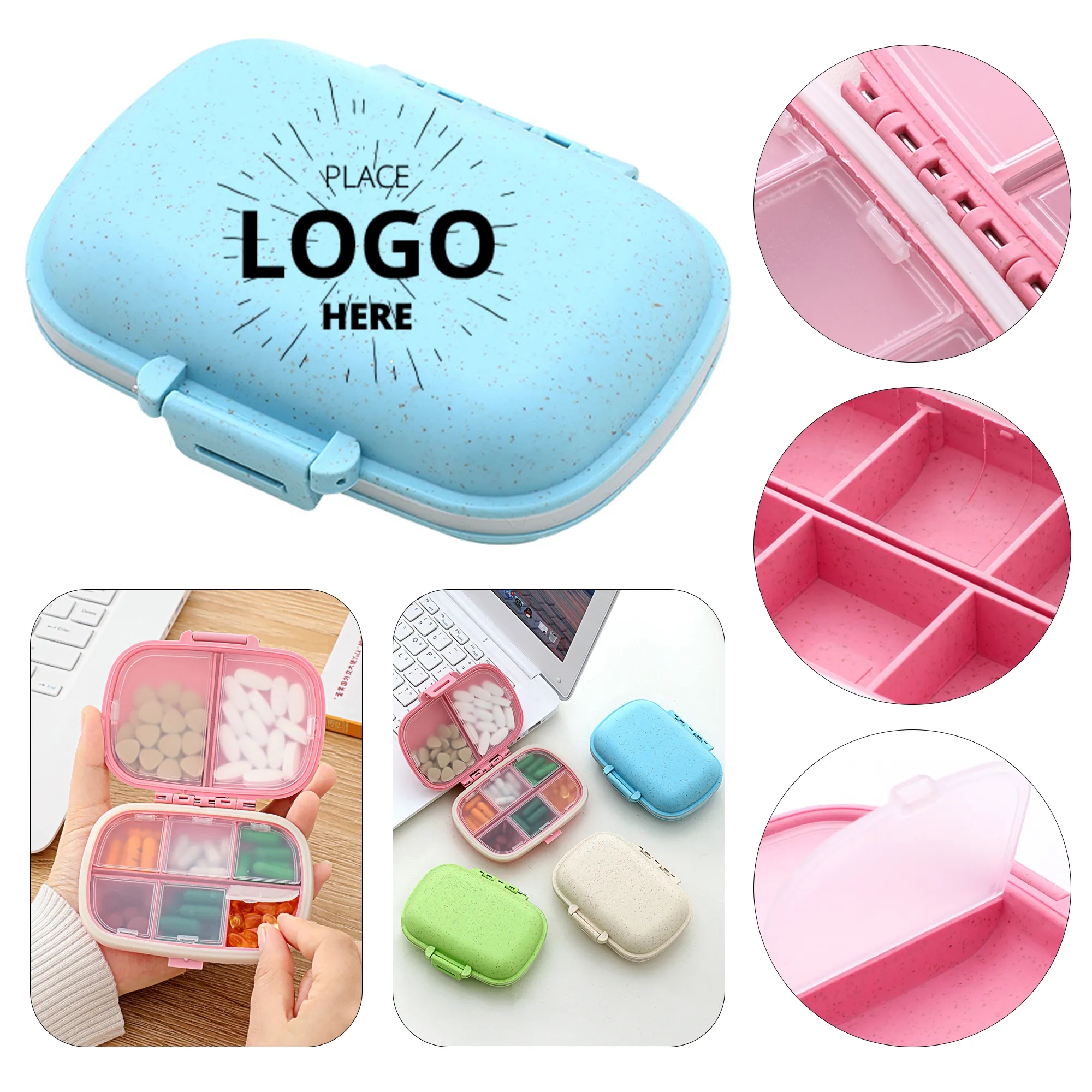 Moisture Proof 8 Grid Sealed Medicine Box 2