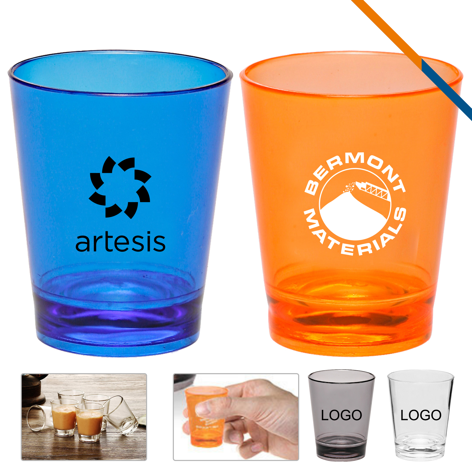 Ramsey Translucent Plastic Shot Glasses - 1.5 OZ. 4