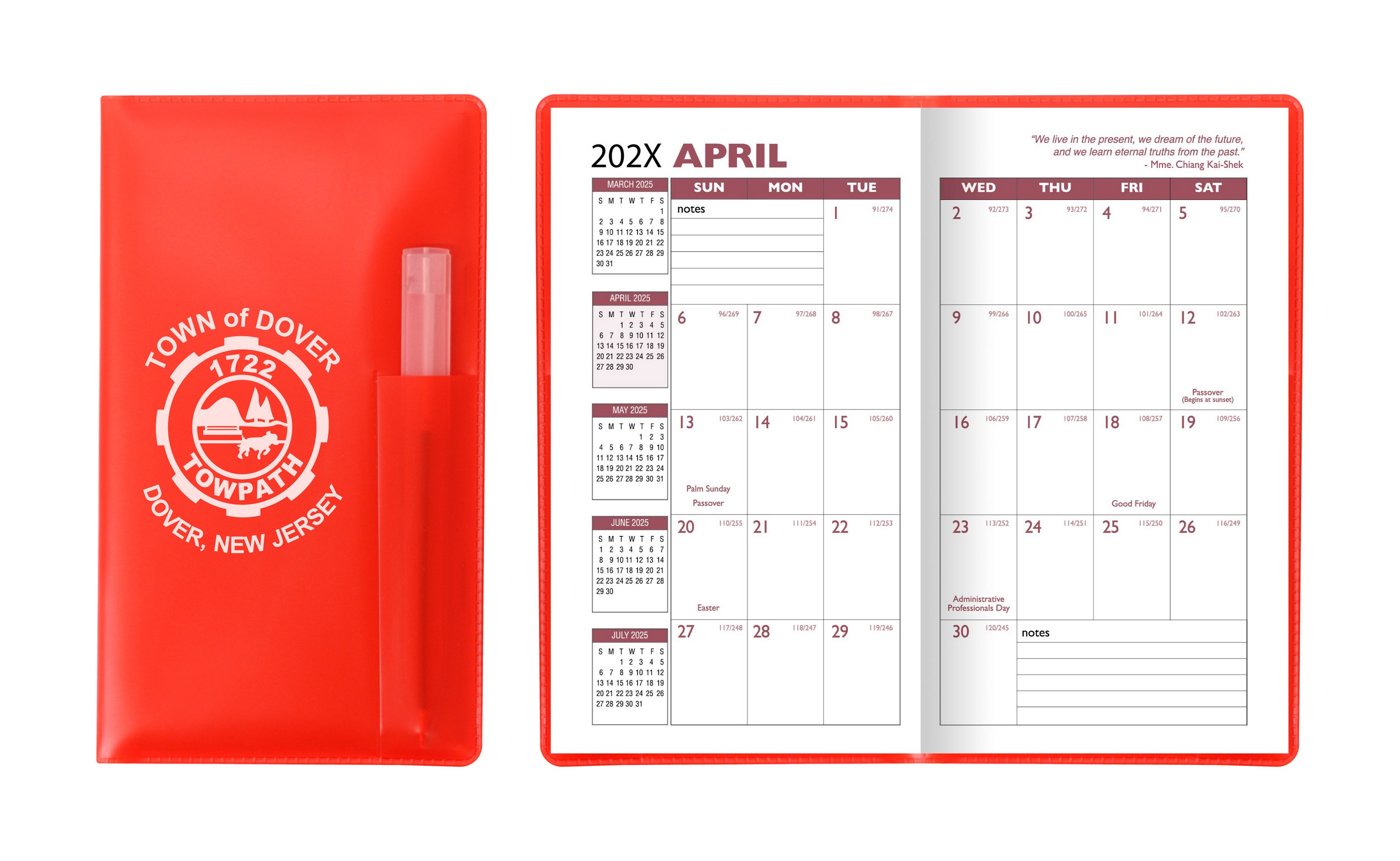 Translucent Vinyl Cover Academic Planner with Flat Clear Pen 3