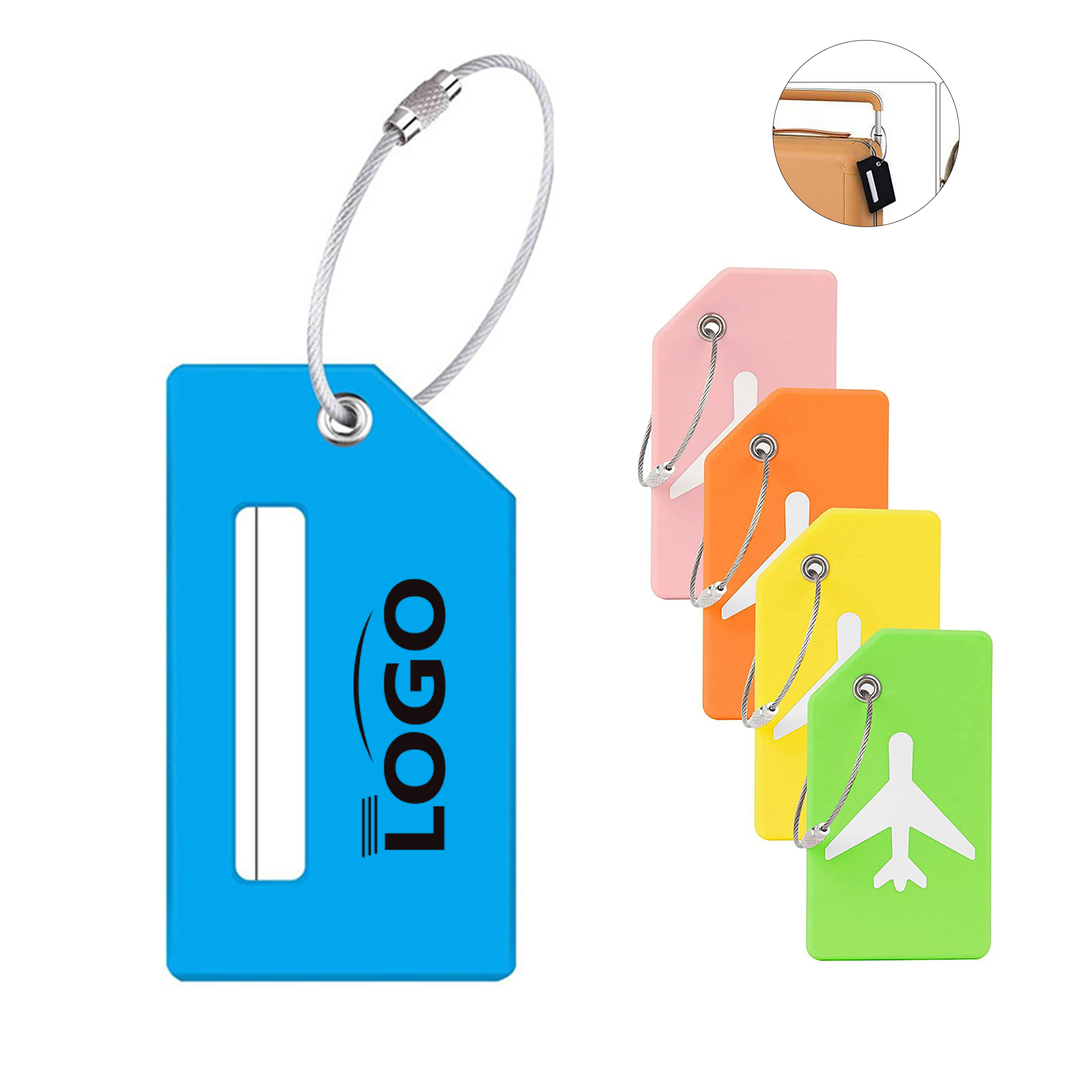 Flexible Silicone ID Tag with Steel Cable Loop 3
