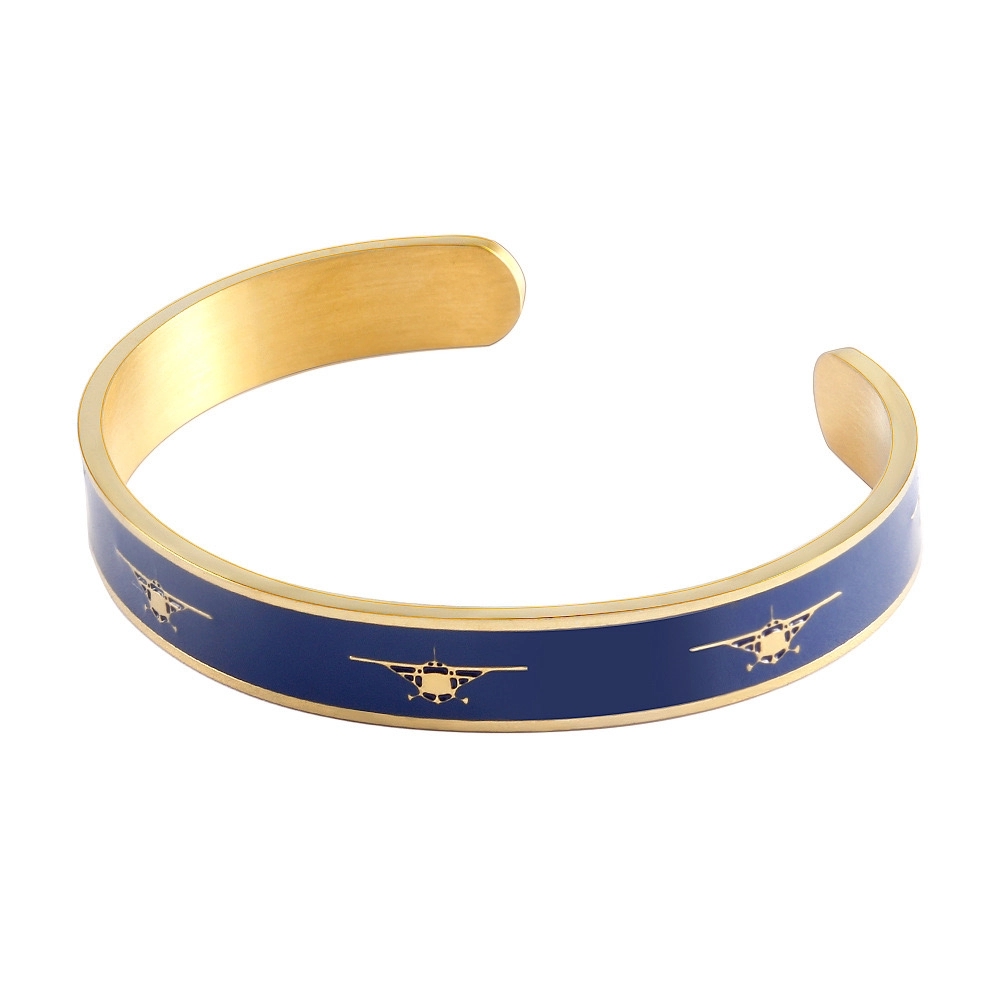 Custom Enamel Style 304 Stainless Steel Cuff Bangles 6