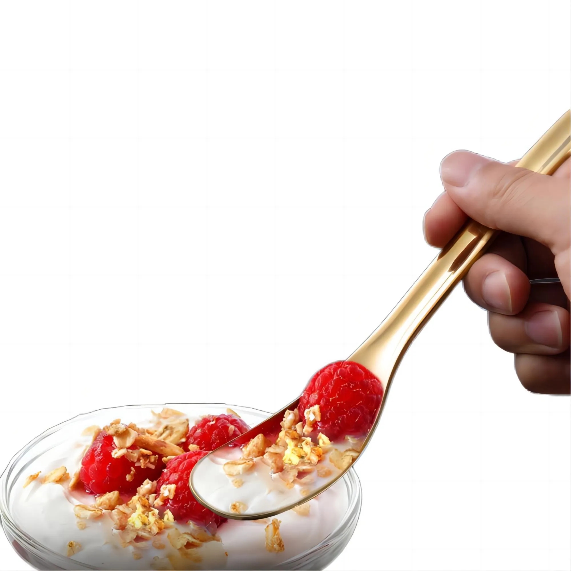 316 Stainless Steel Yuanbao Spoon 304 Flat Bottom 3