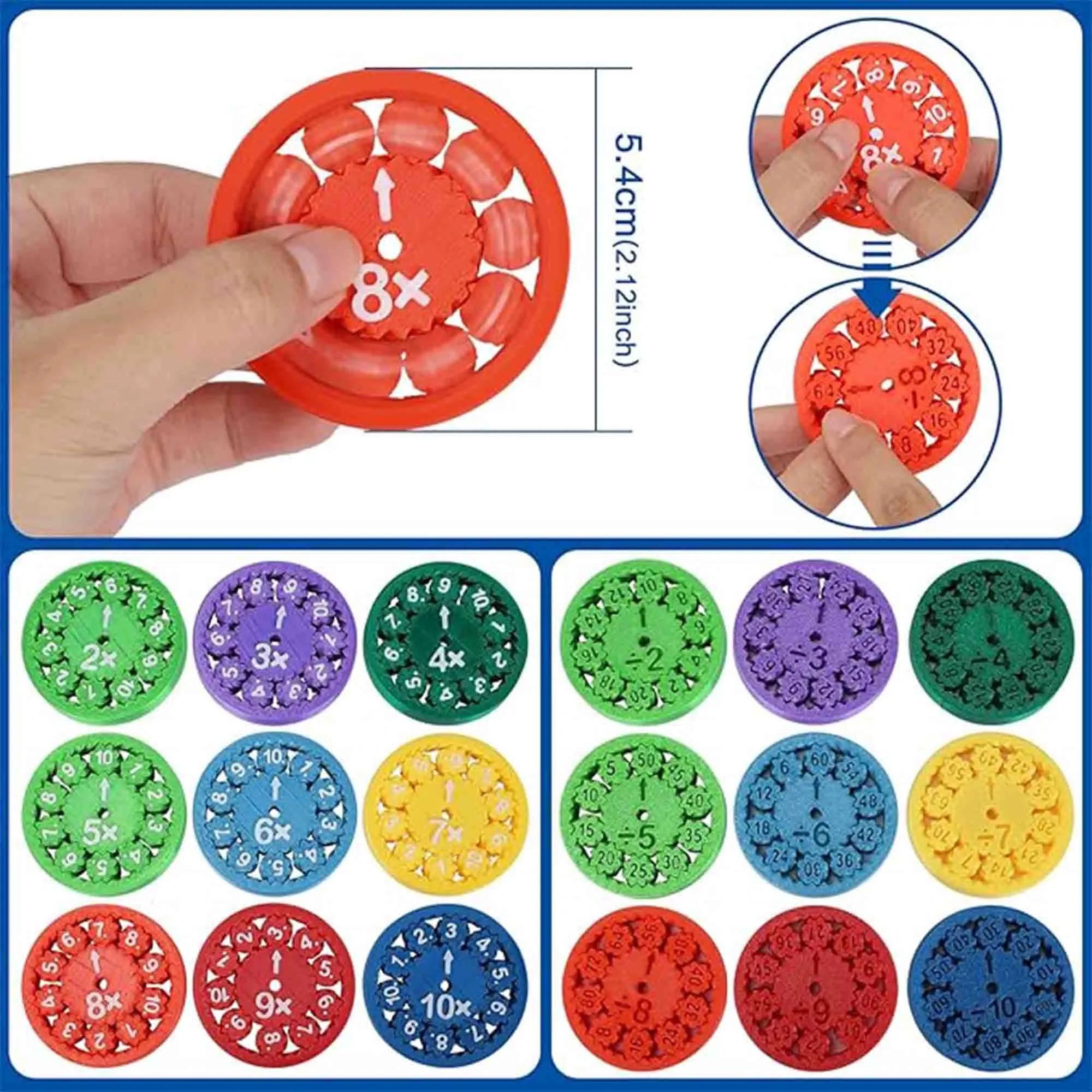 Math Multiplication Fidget Spinner 3