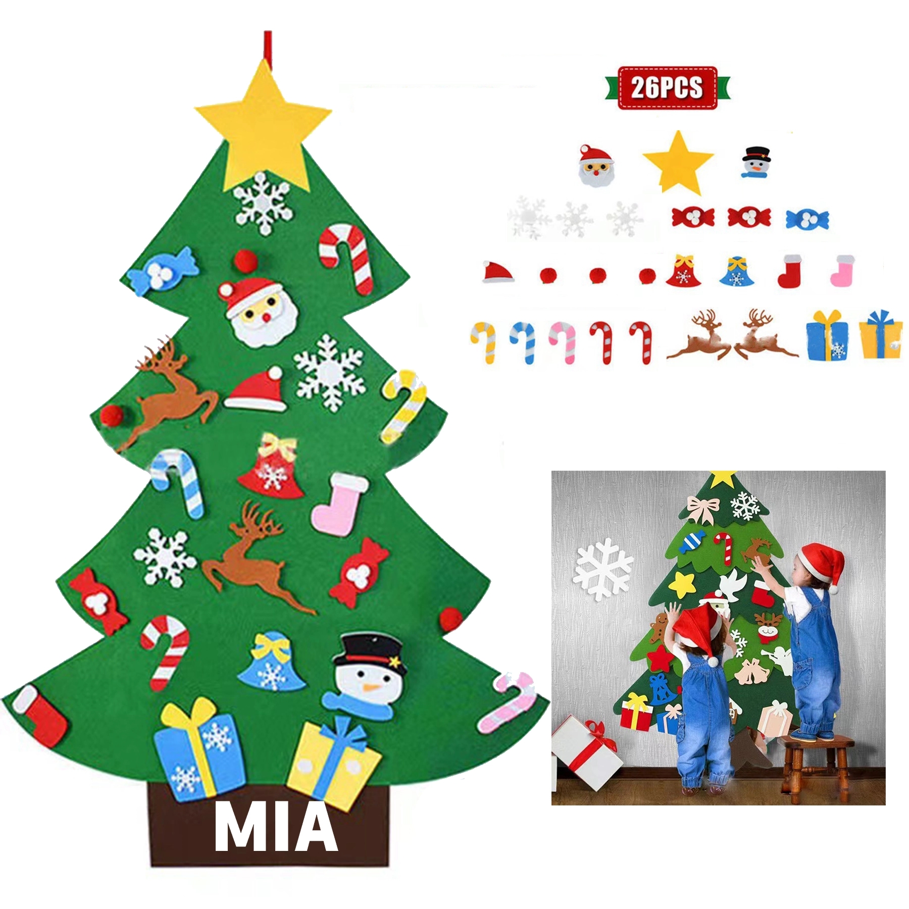 Diy Felt Christmas Tree Set 2
