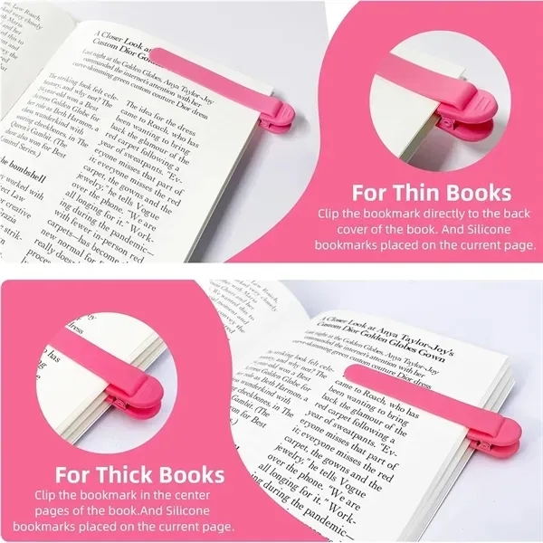 Automatic Bookmark Silicon Smart Book Page Clip 4