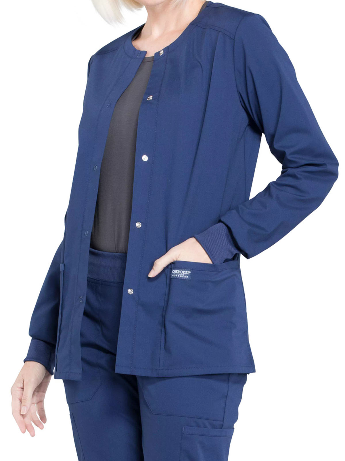 Cherokee - Workwear Professionals - Women's Snap Front Jacket 2