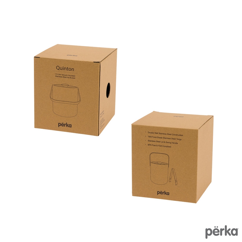 Perka® Quinton 1.3L Double Wall, Stainless Steel Ice Bucket 2