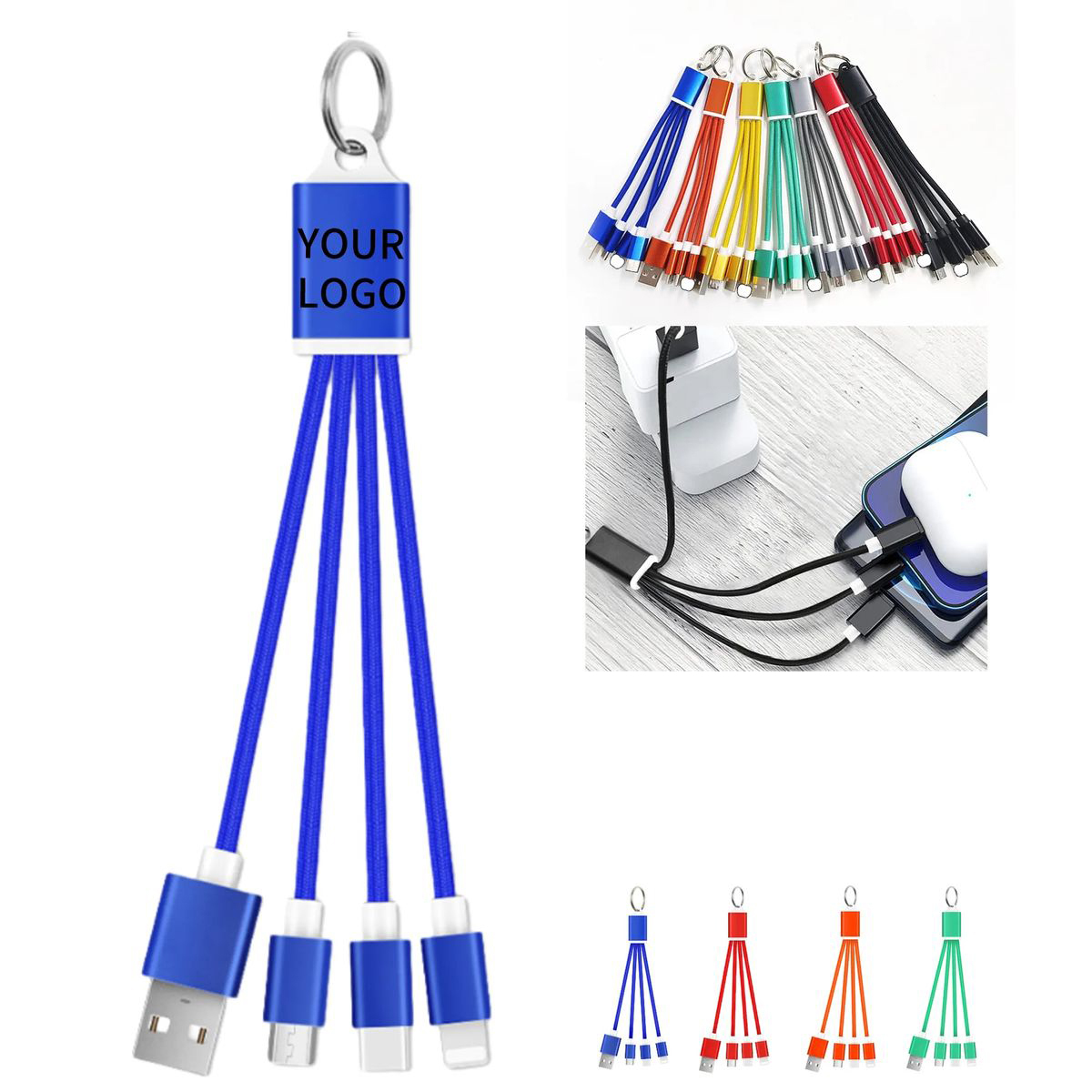 3in1 Cable Keychain for Travel Charging 2