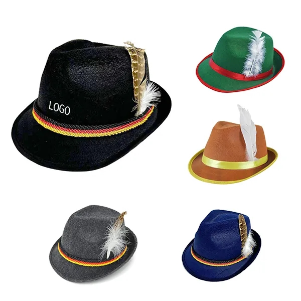 Vintage Jazz Felt Oktoberfest Hat 4