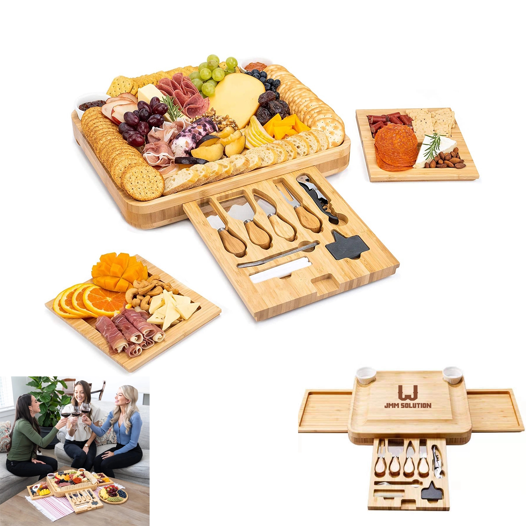 Large Charcuterie Board Set For Couples Gifts 2