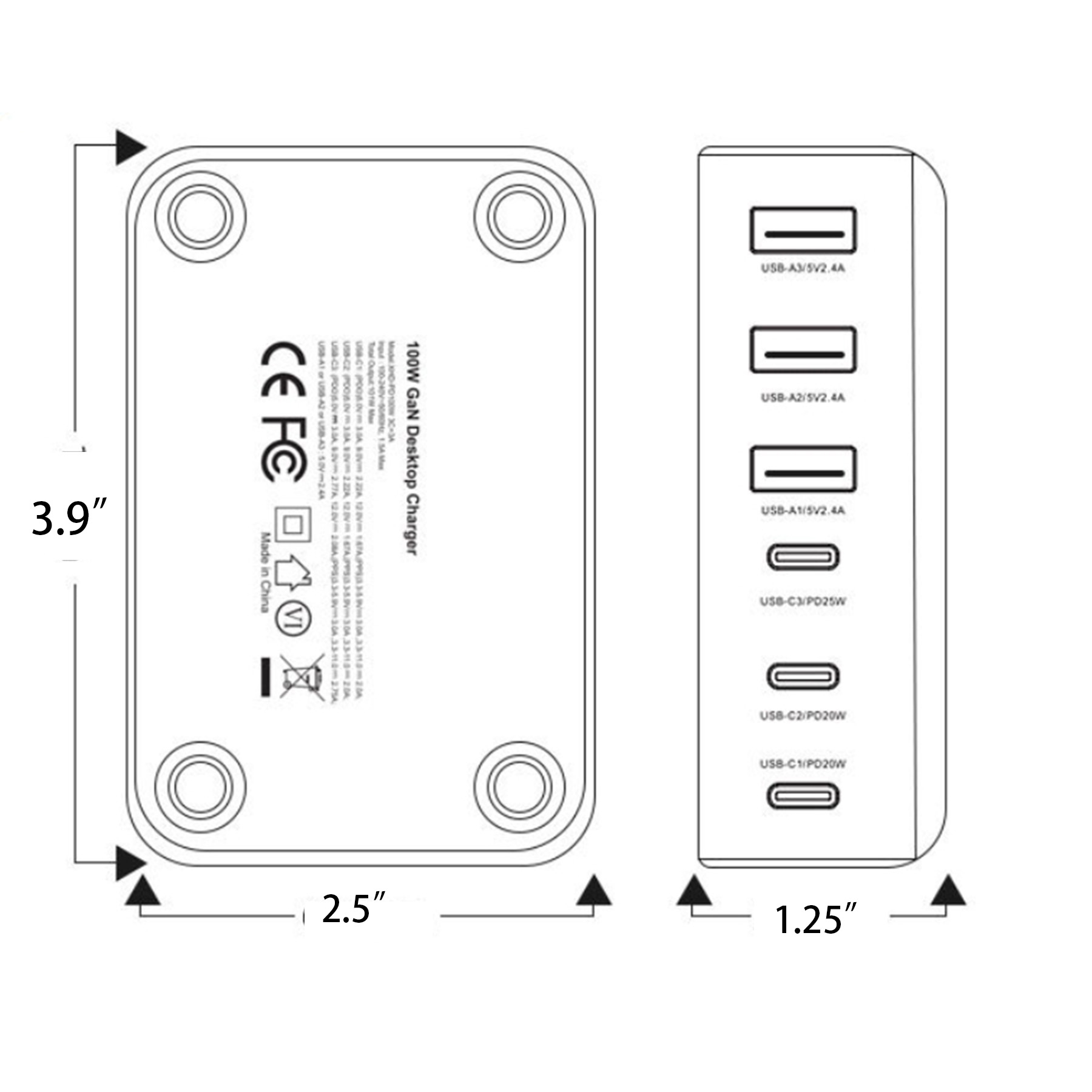 12W Max 6-Port Charging Station 2