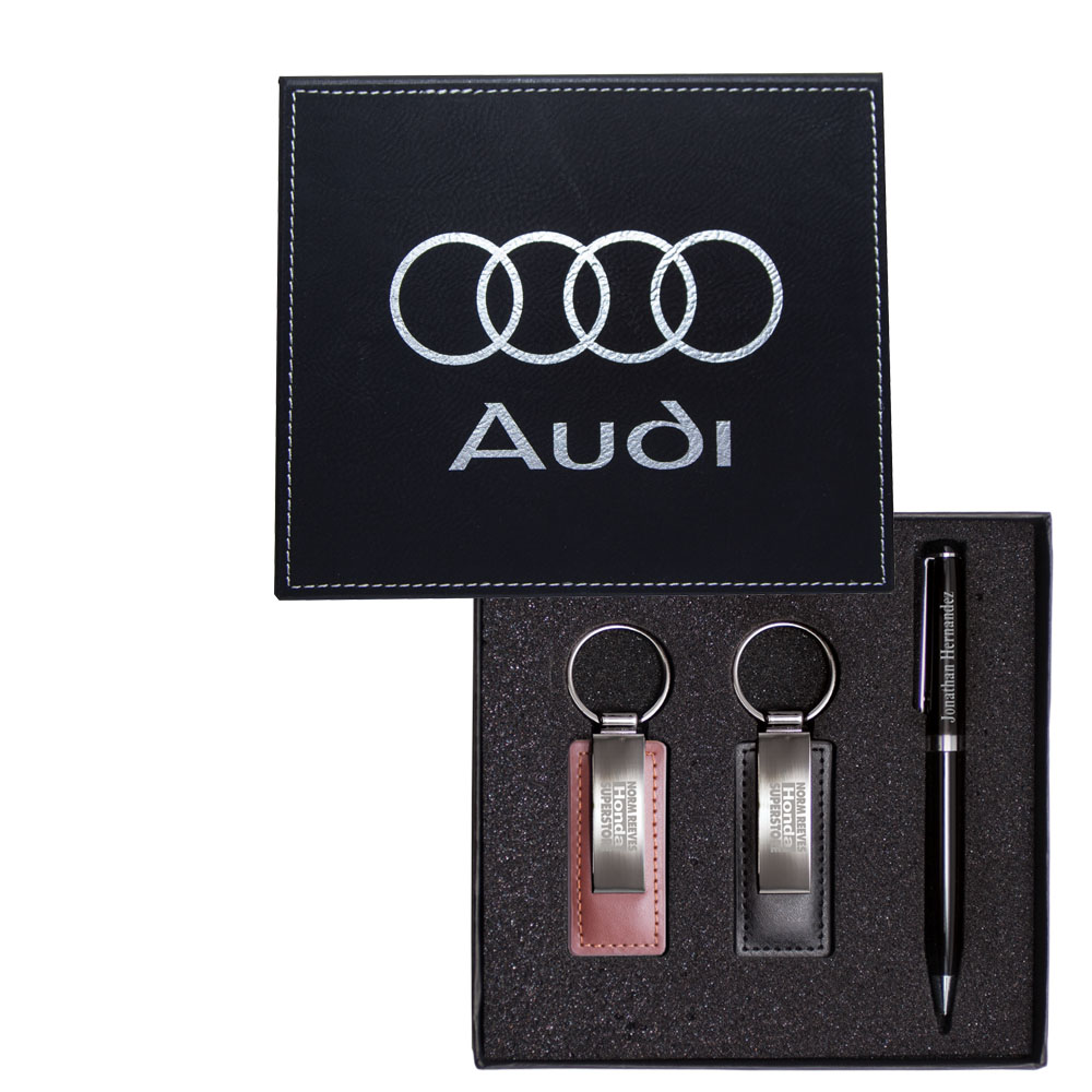 Two Keychains and Ballpoint Pen Gift Set 1