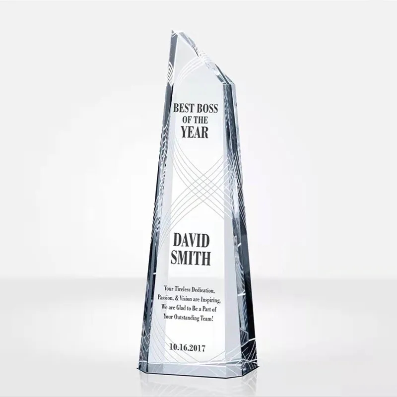 Crystal Faceted Peak Award 7
