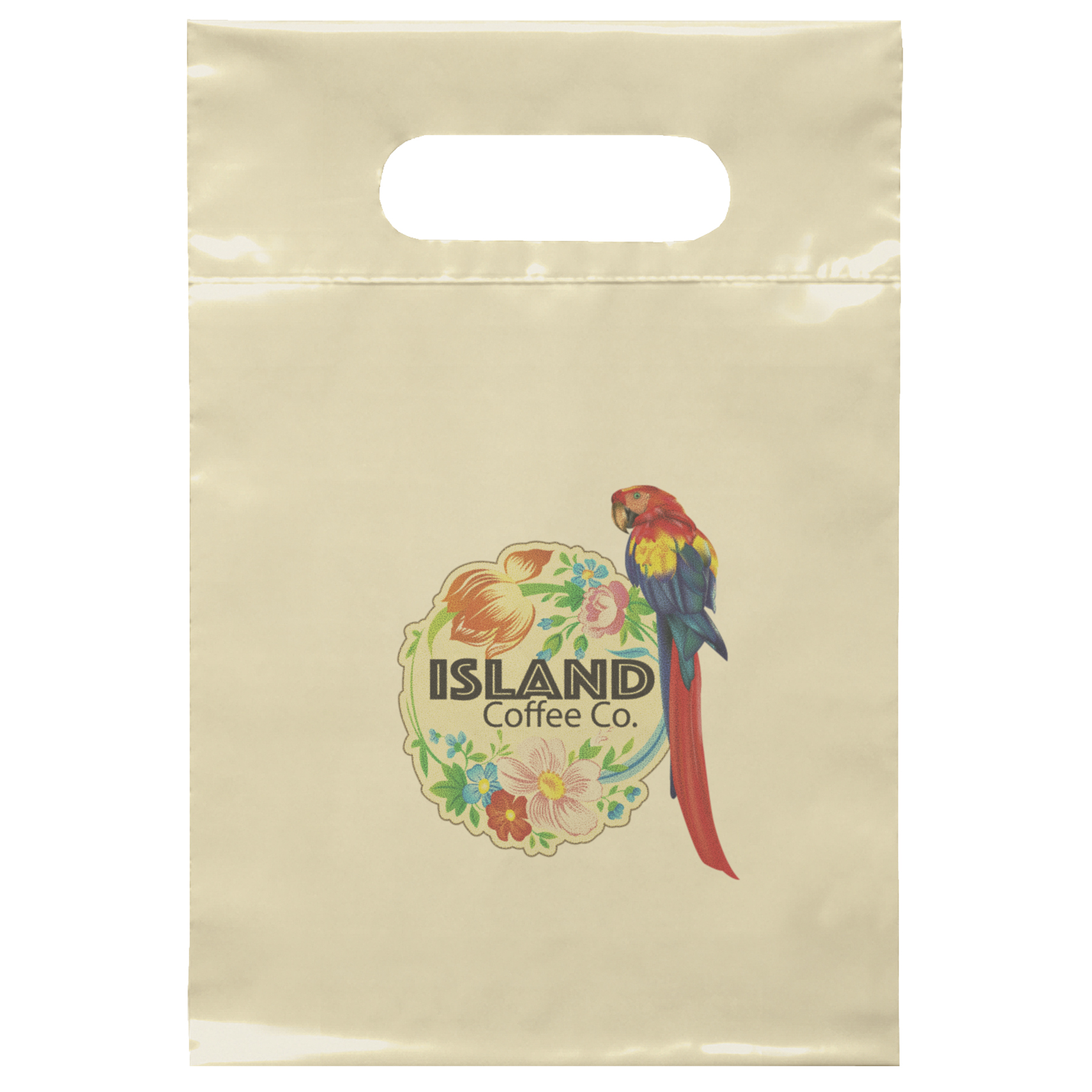 Die Cut Handle Bag - 7W x 10 1/2H - Dynamic Color