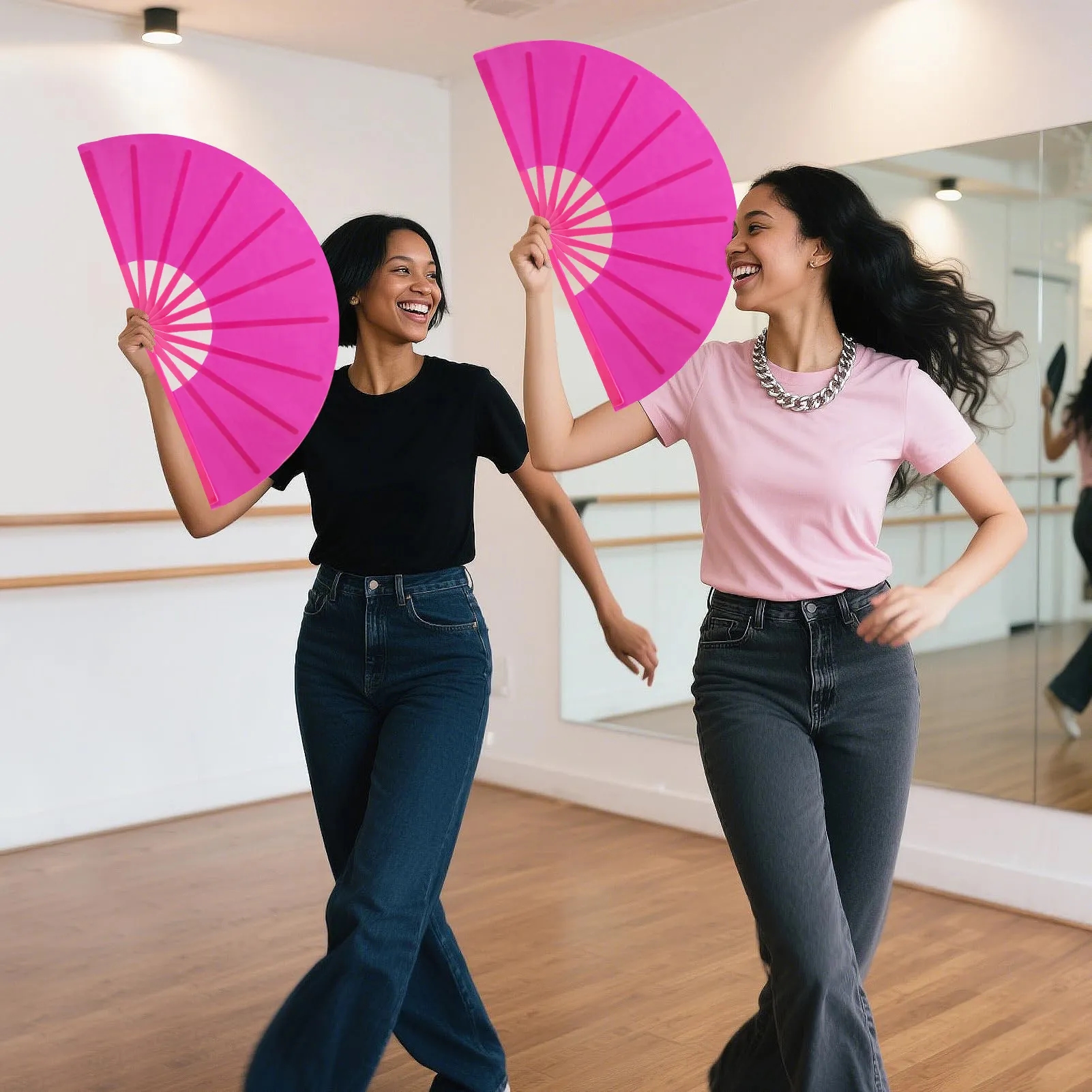 25 Inch Dance Folding Hand Fan 6
