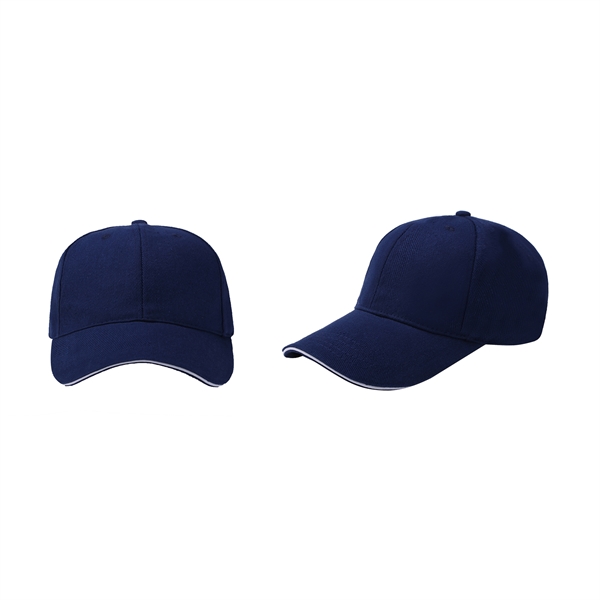 Stock Single-Yarn 7x7 Drill Cotton 6 Panel Cap, Double 9