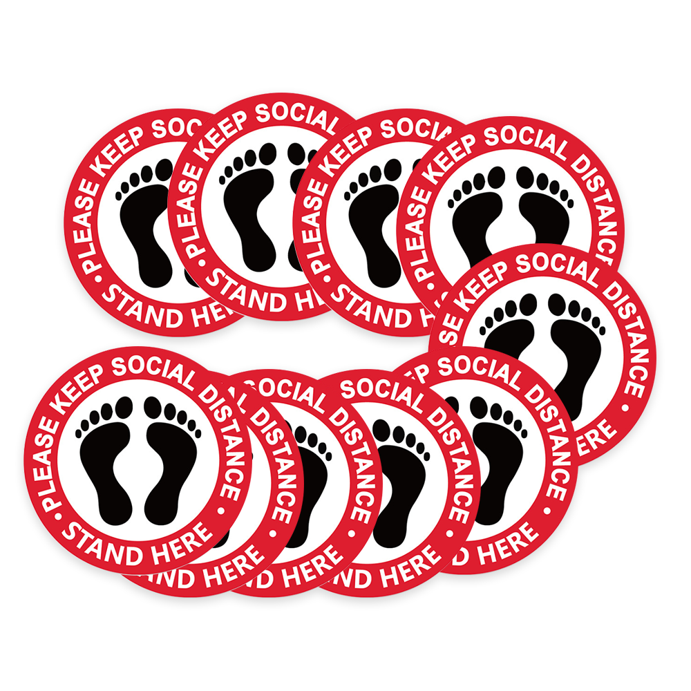 Social Distancing Floor Decal Stickers- 0.30mm thickness 7