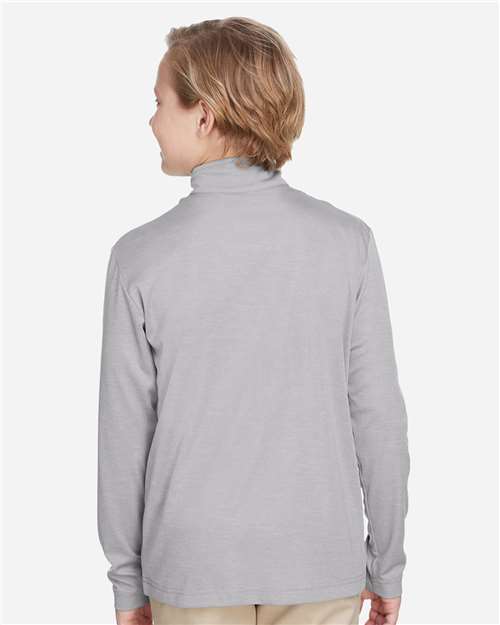 Youth Zone Sonic Heather Performance Quarter-Zip Pullover - TT31HY 26