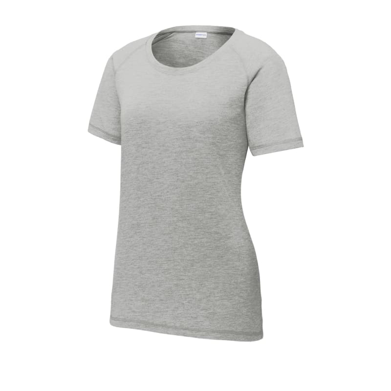 Sport-Tek Women's PosiCharge Tri-Blend Wicking Scoop Neck Raglan Tee. 34