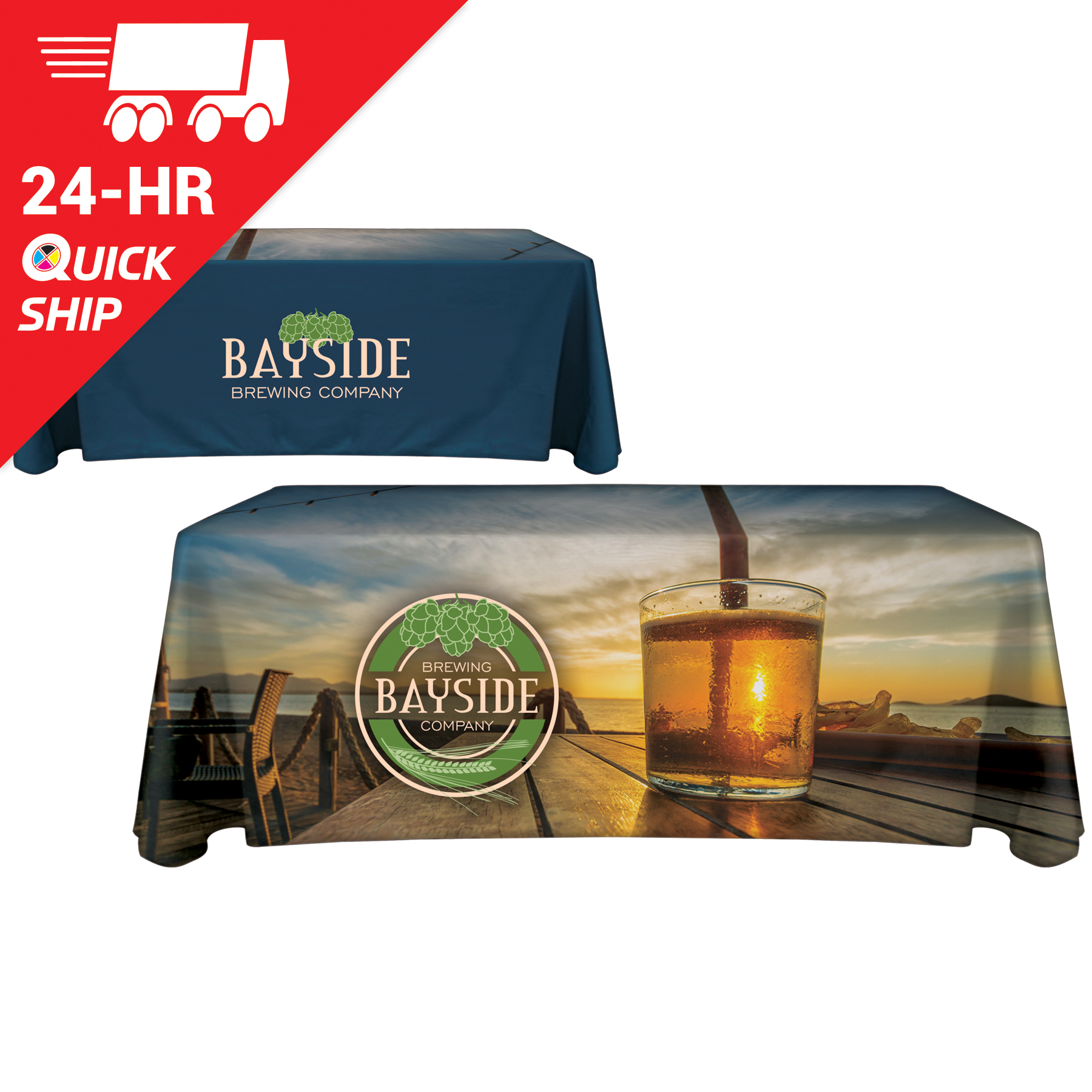 24 - Hour 6' Custom Throw Style Table Cover 10