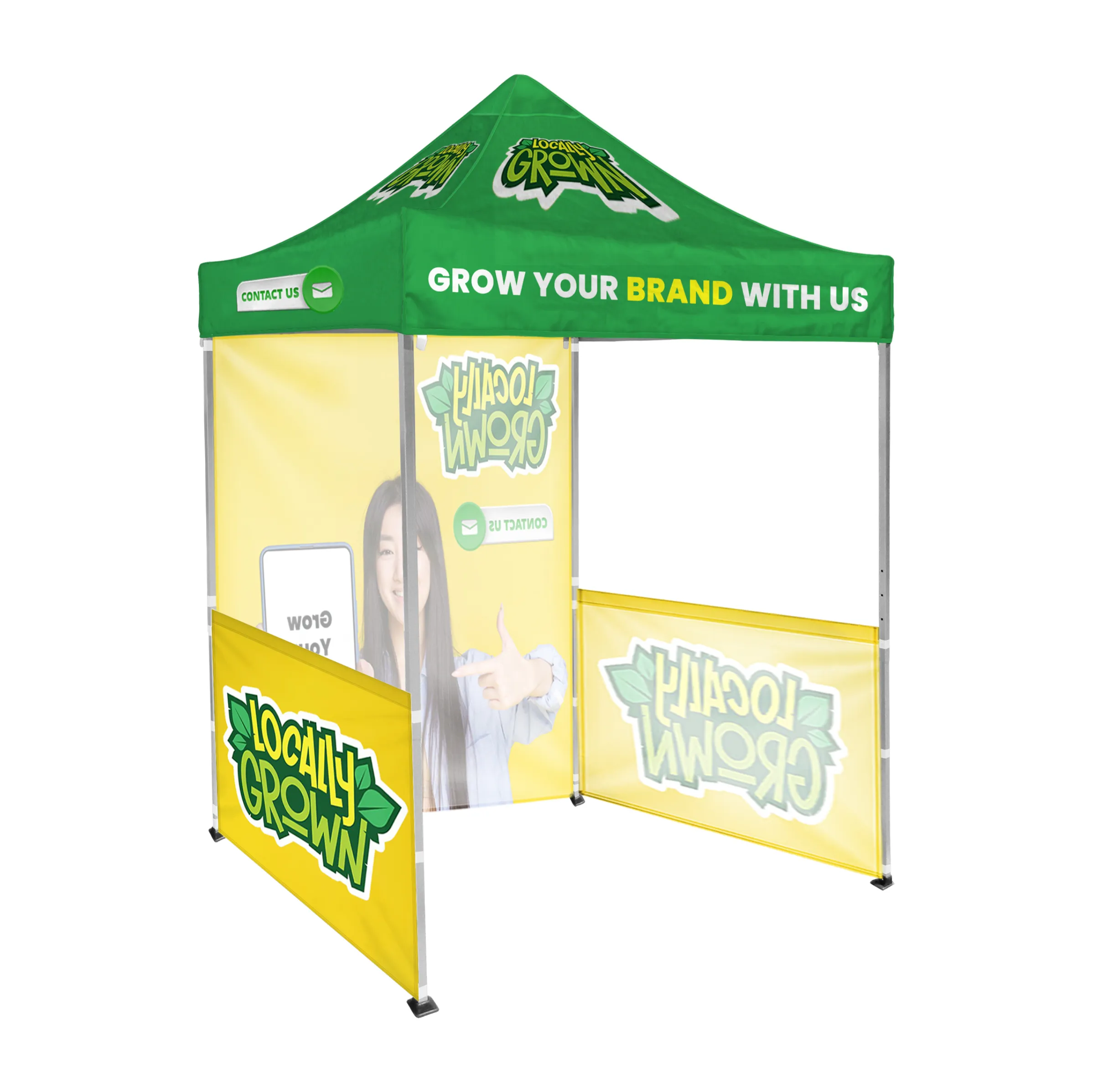 6'x6' Tent Canopy with frame and two half and one full wall 2