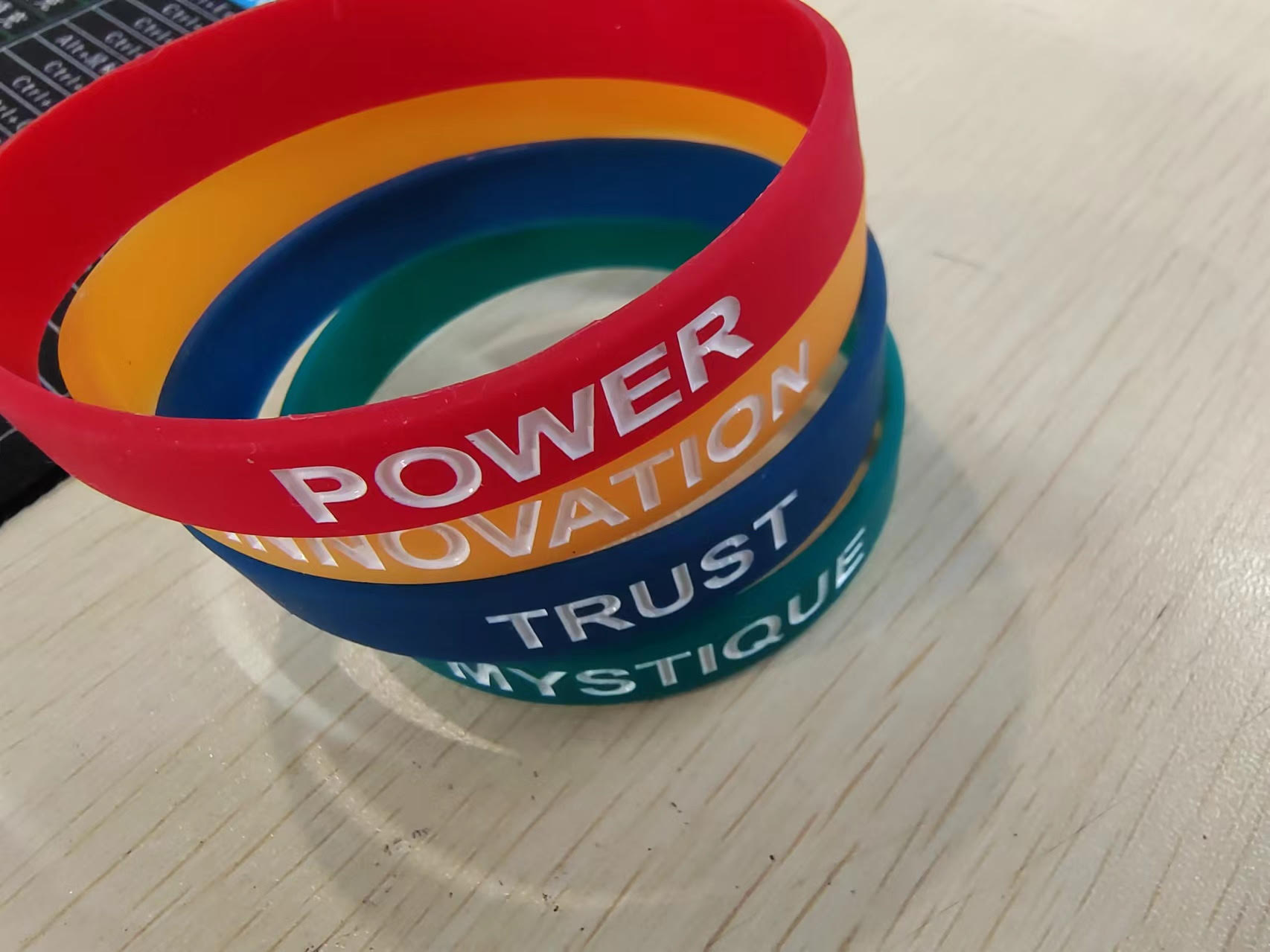 Debossed Color Filled Silicone Wristbands 3