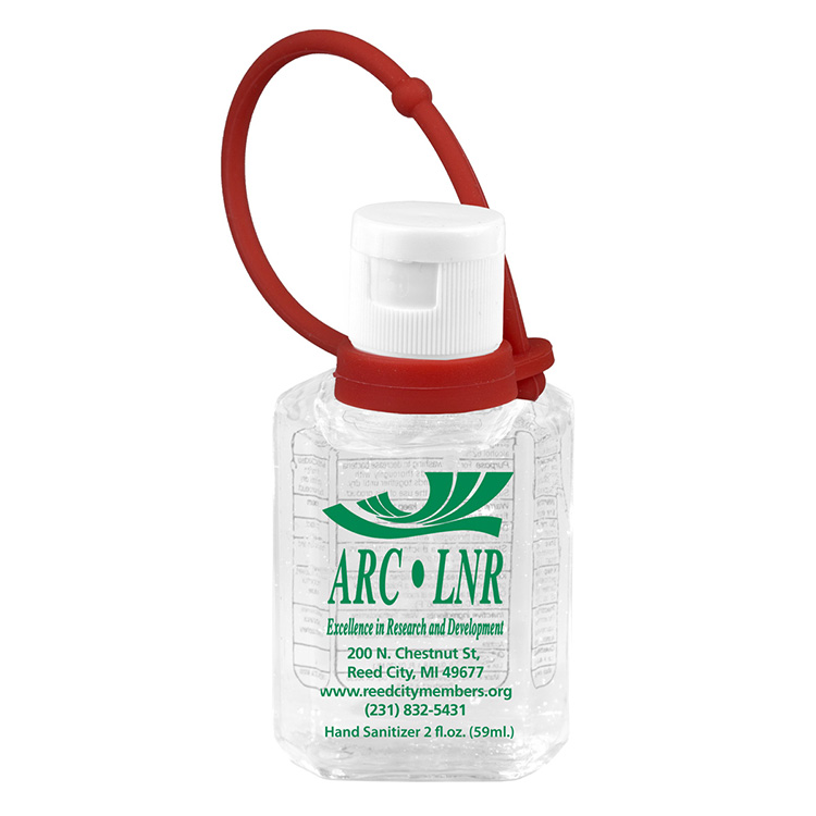 1.0 oz Compact Hand Sanitizer Antibacterial Gel in Flip-Top Squeeze Bottle with Adjustabel Silicone 1
