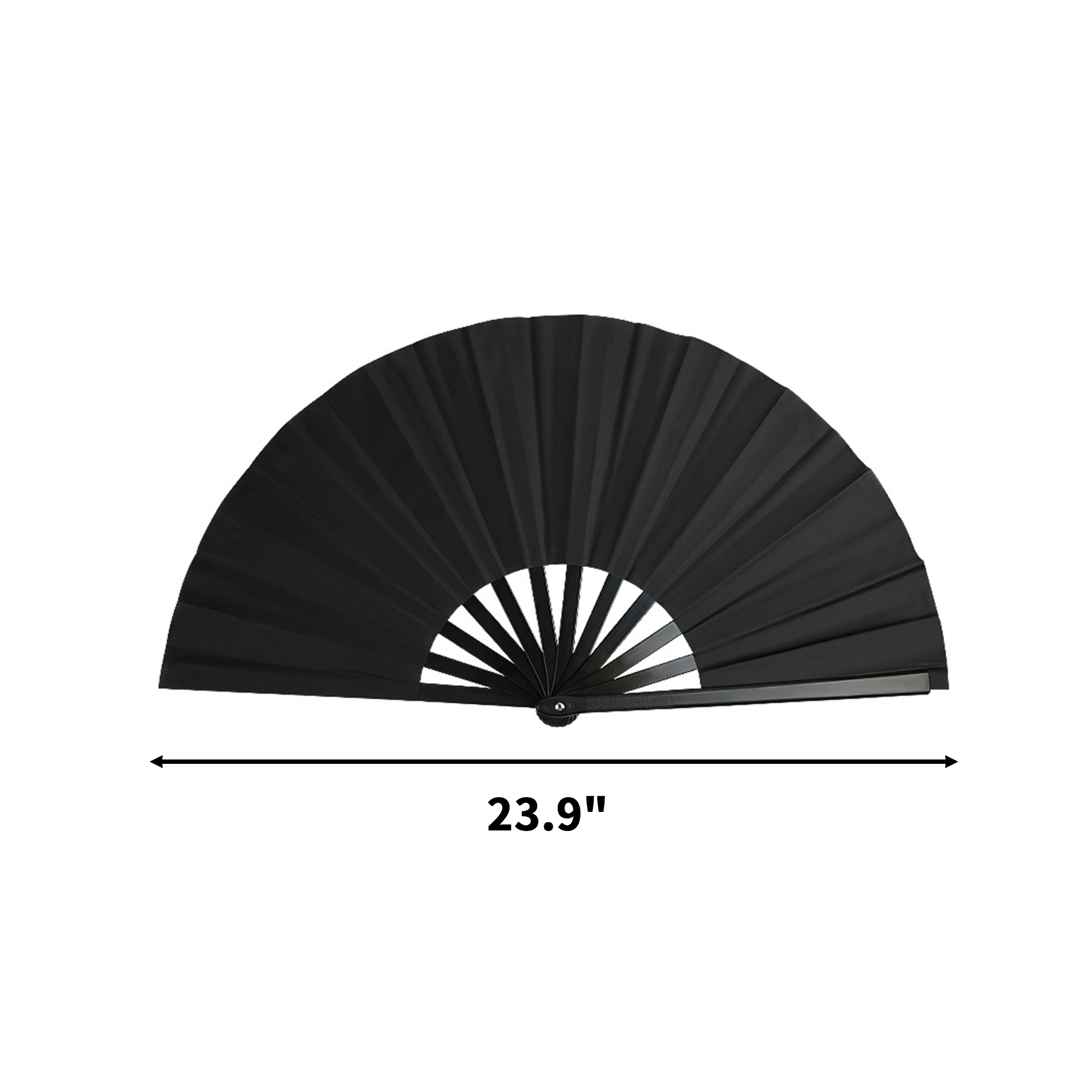 Nylon Folding Hand Fan 23.9" Open Width 8