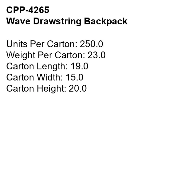 WAVE DRAWSTRING BACKPACK 15