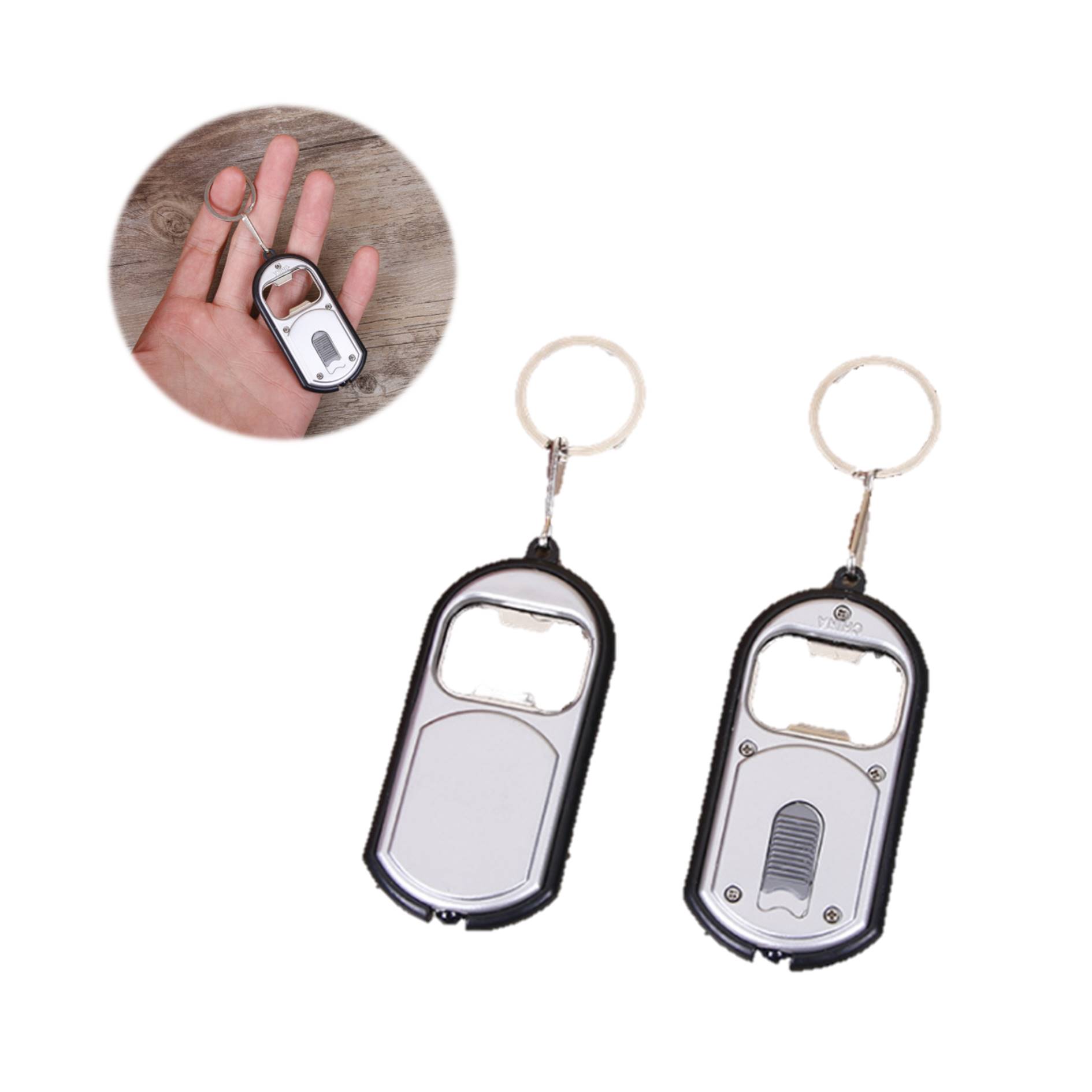 Beer Bottle Opener Keychain With LED Light 2
