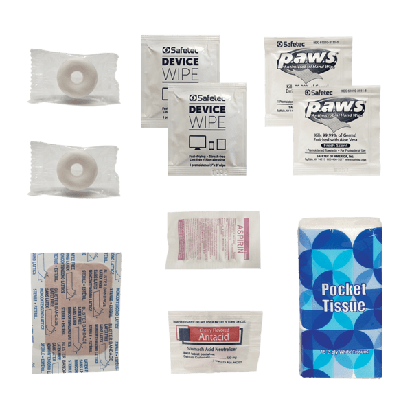 Tradeshow Safety & First Aid Kit in a Resealable Plastic Bag 11
