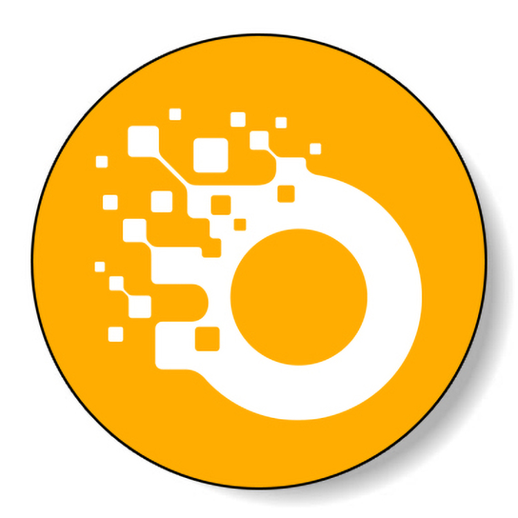 Fluorescent Orange Flexo-Printed Stock Circle Roll Labels (2" Dia.)
