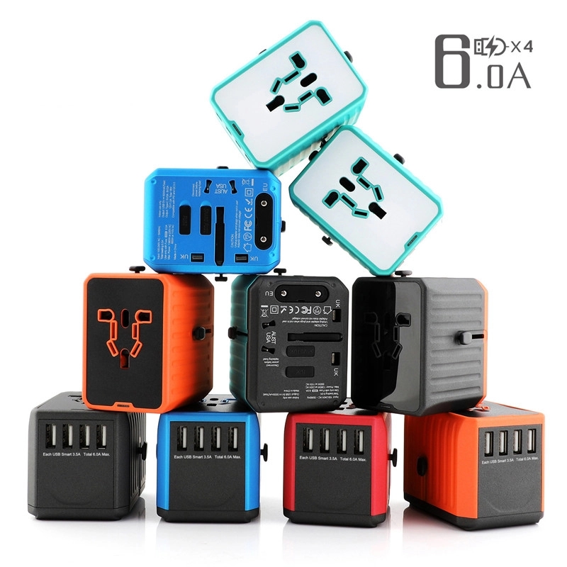 International Plug Adapter with 4 USB Outlets 2
