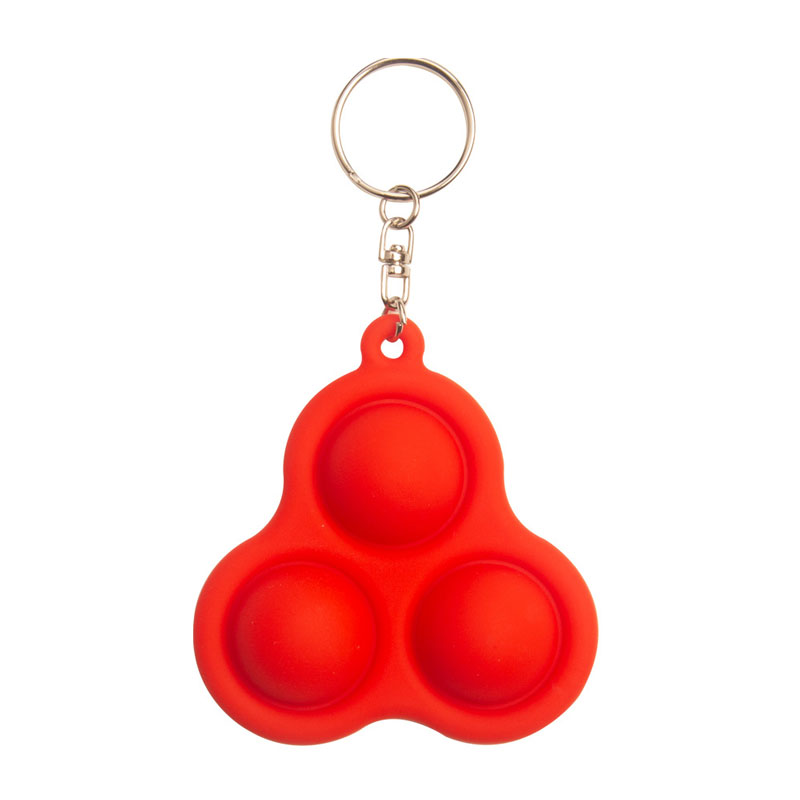 Triangle Stress Relief Push Pop Bubble Fidget Toys w/Keychain 4