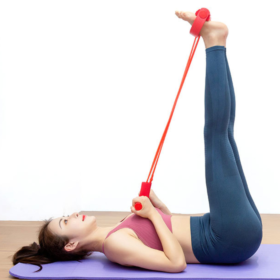 Home sport elastic abdominal exerciser foot pedal pullers 5