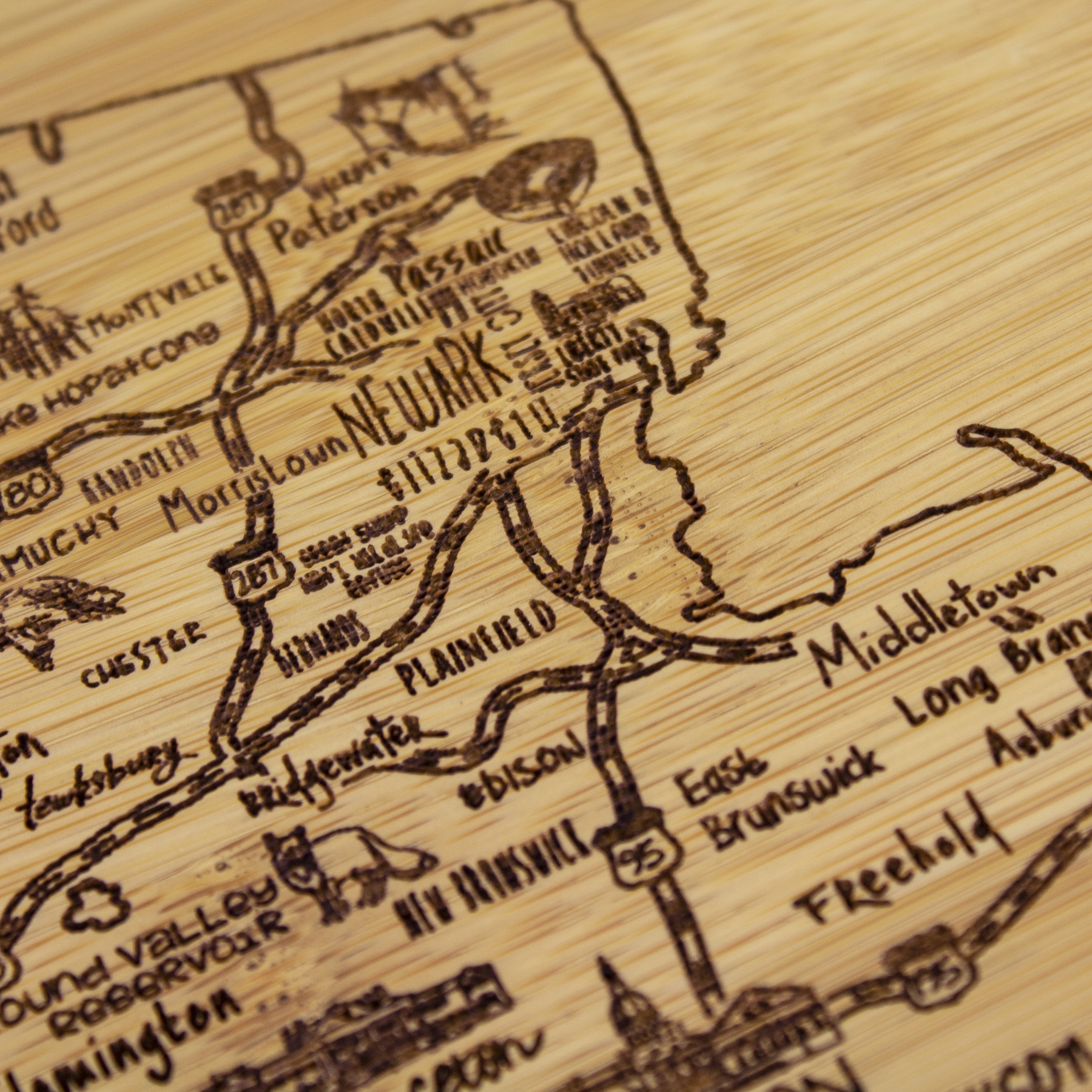 A Slice of Life New Jersey Serving & Cutting Board 4