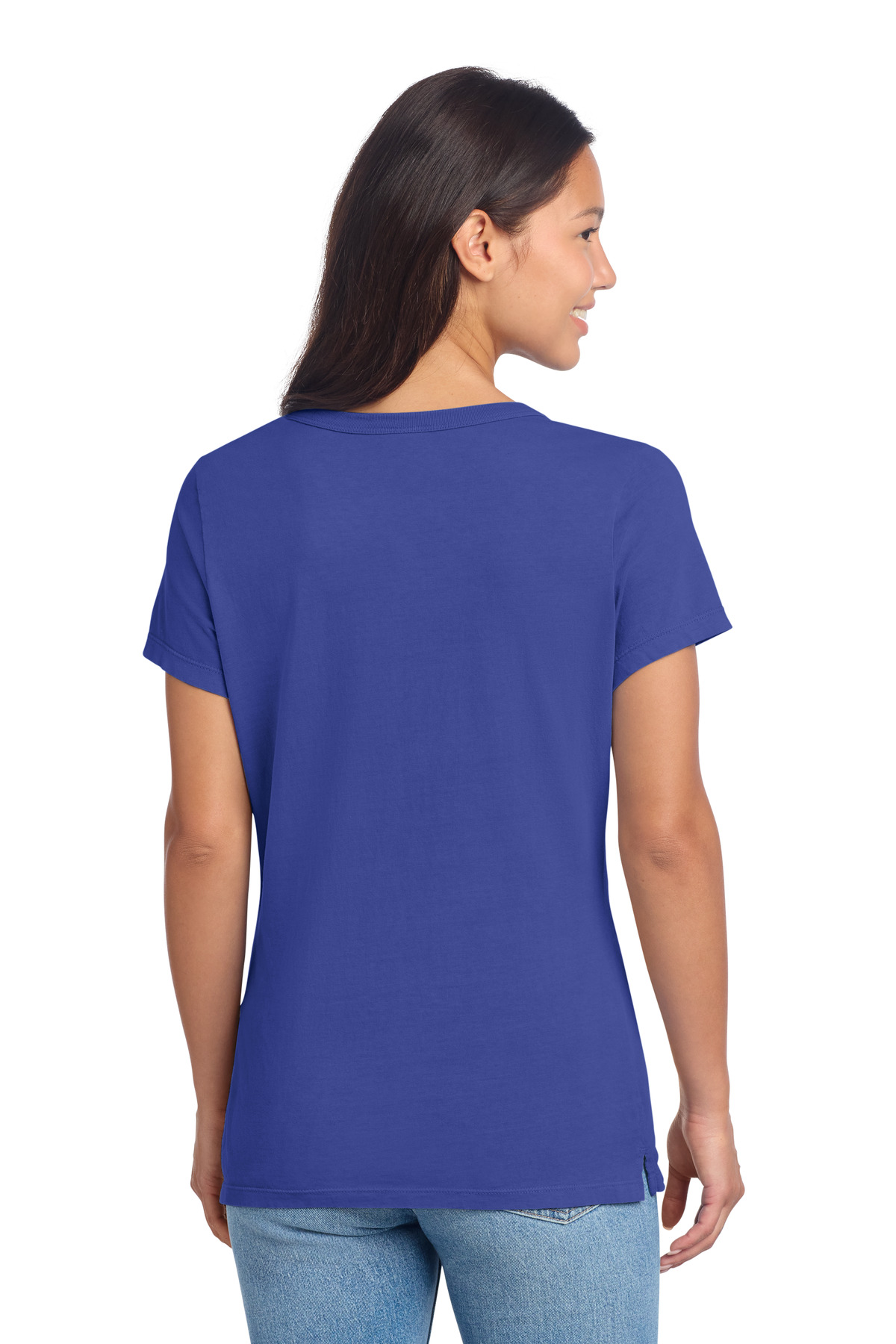 Port & Co Women's Beach Wash Garment-Dyed V-Neck Tee LPC099V 68