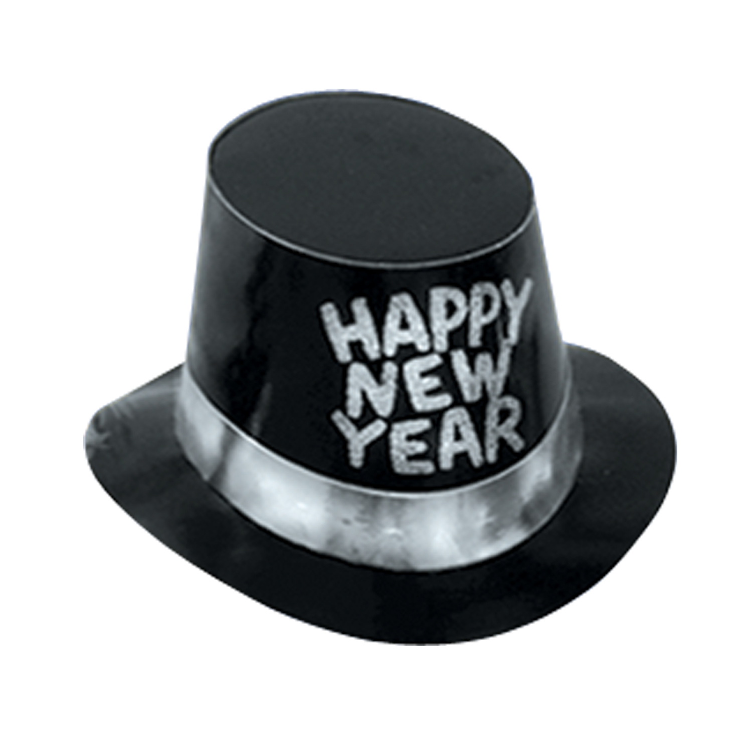 Black Foil Hi Hat w/ Glittered Happy New Year 2