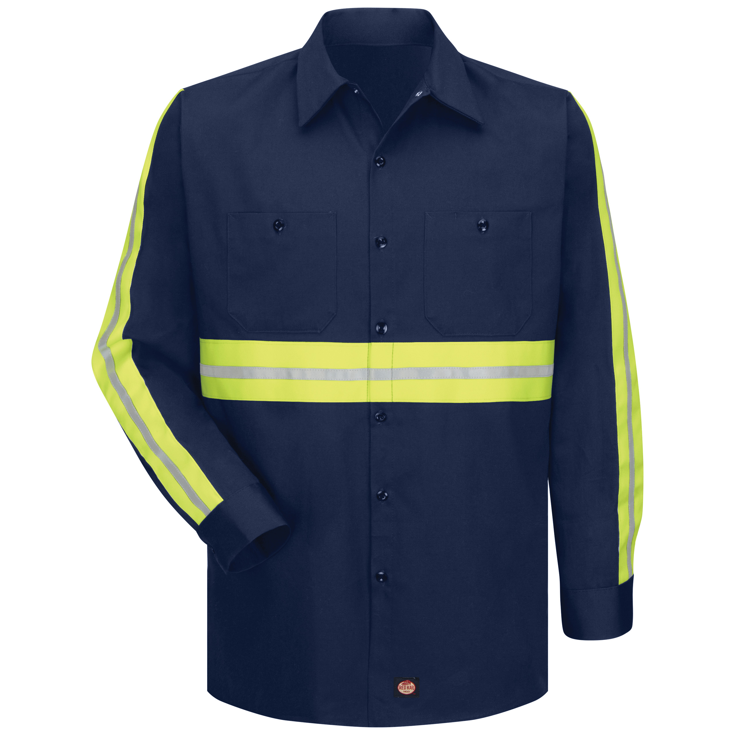 Red Kap® Long Sleeve Enhanced Visibility Cotton Work Shirt 2