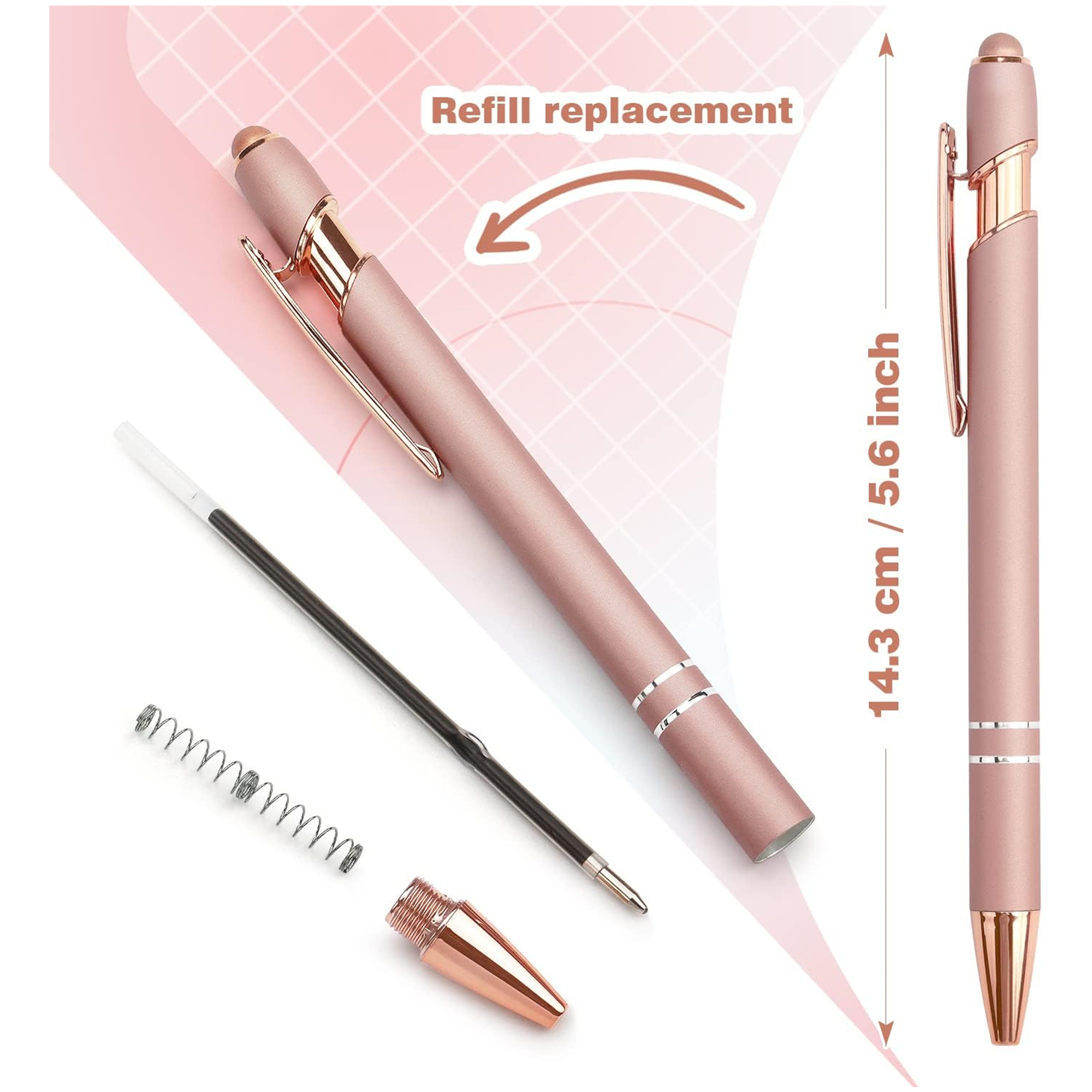 2-in-1 Stylus Retractable Ballpoint Pen 4