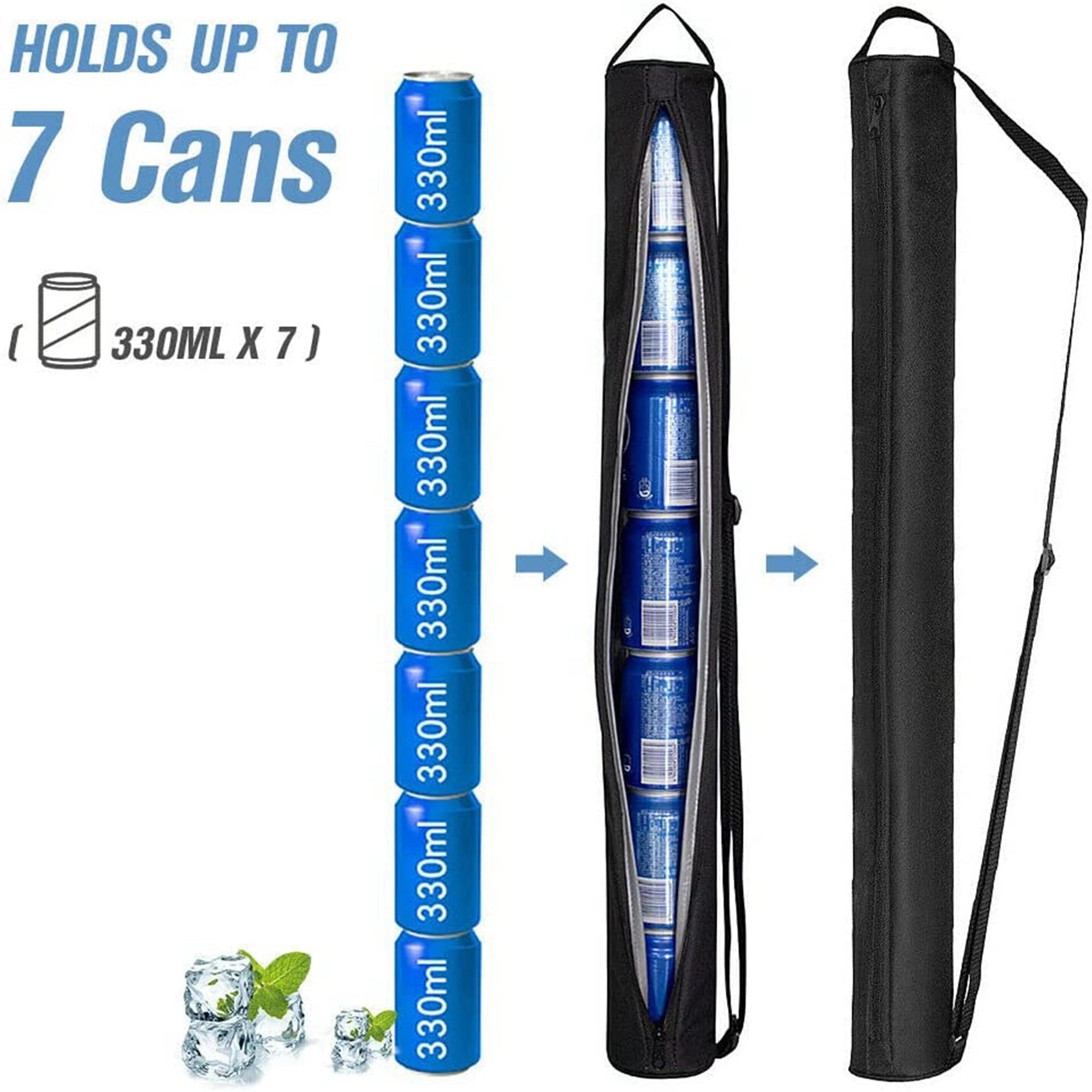 Beer Sleeve 7 Can Insulated Cooler Bag