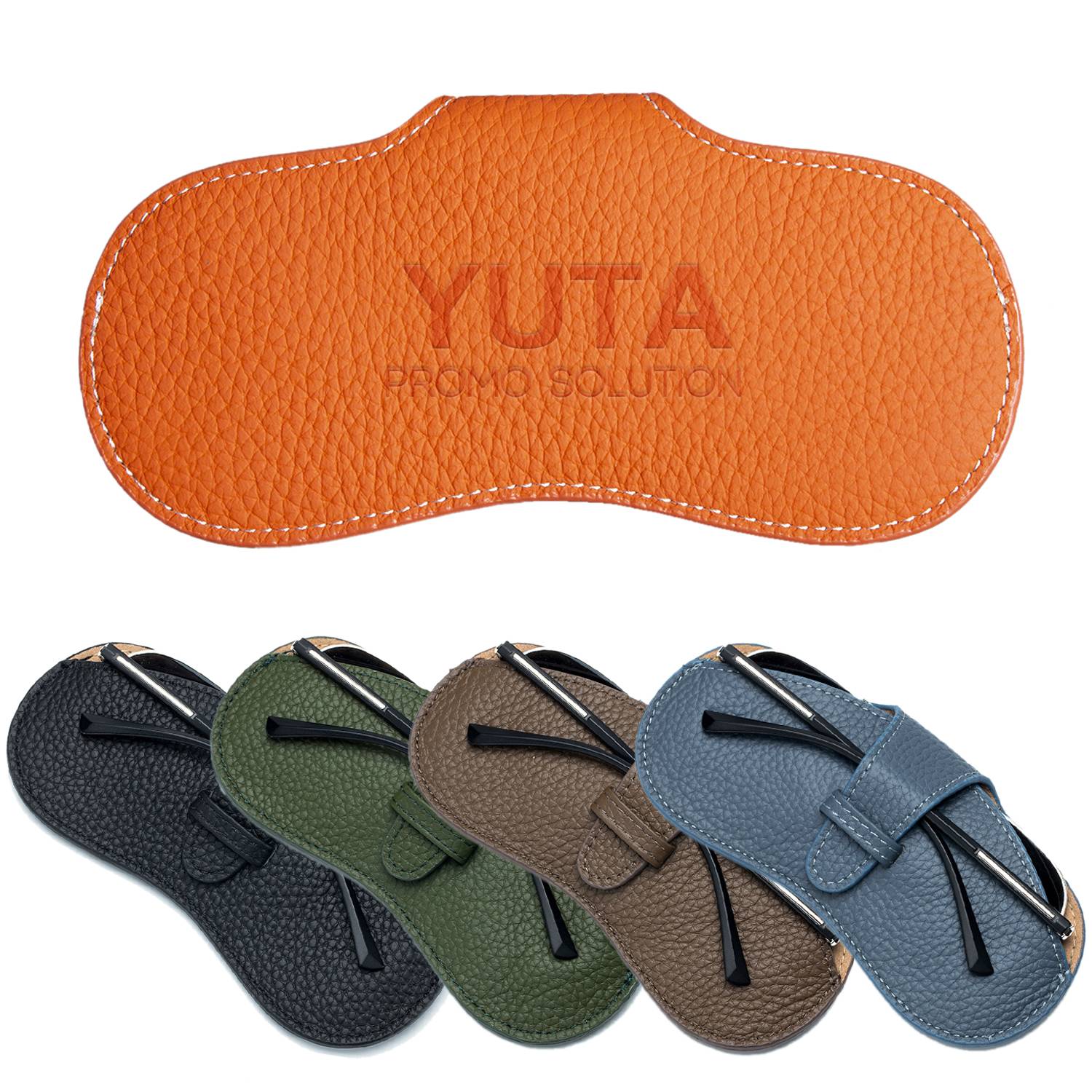Portable Sunglasses Pouch Genuine Leather Eyeglasses Bag 2