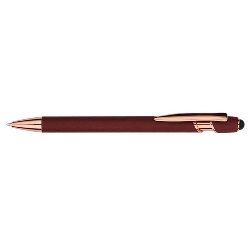 Metal Ballpoint Pen With Stylus Tip Rose Gold 4