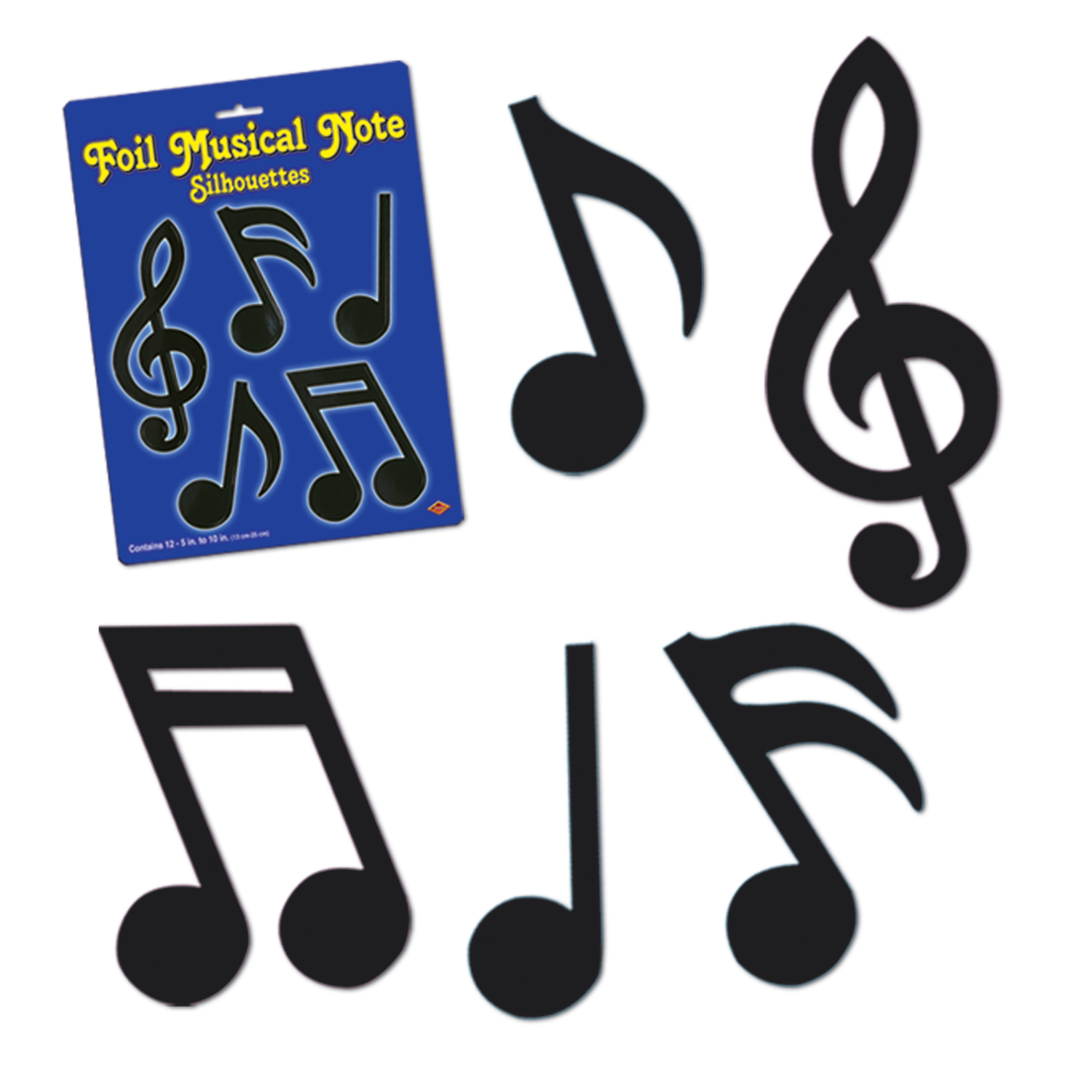 Foil Musical Note Silhouettes