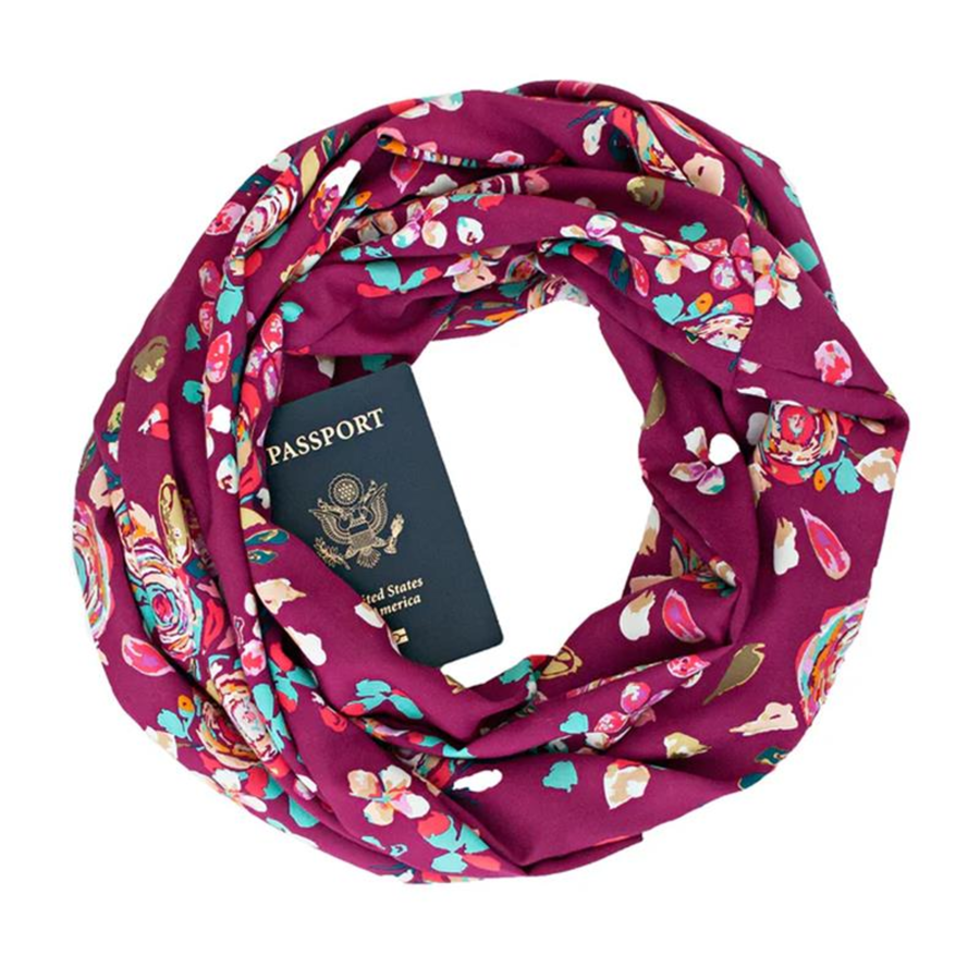 Sublimation Hidden Pocket Travel Scarf - 10" x 71" 2
