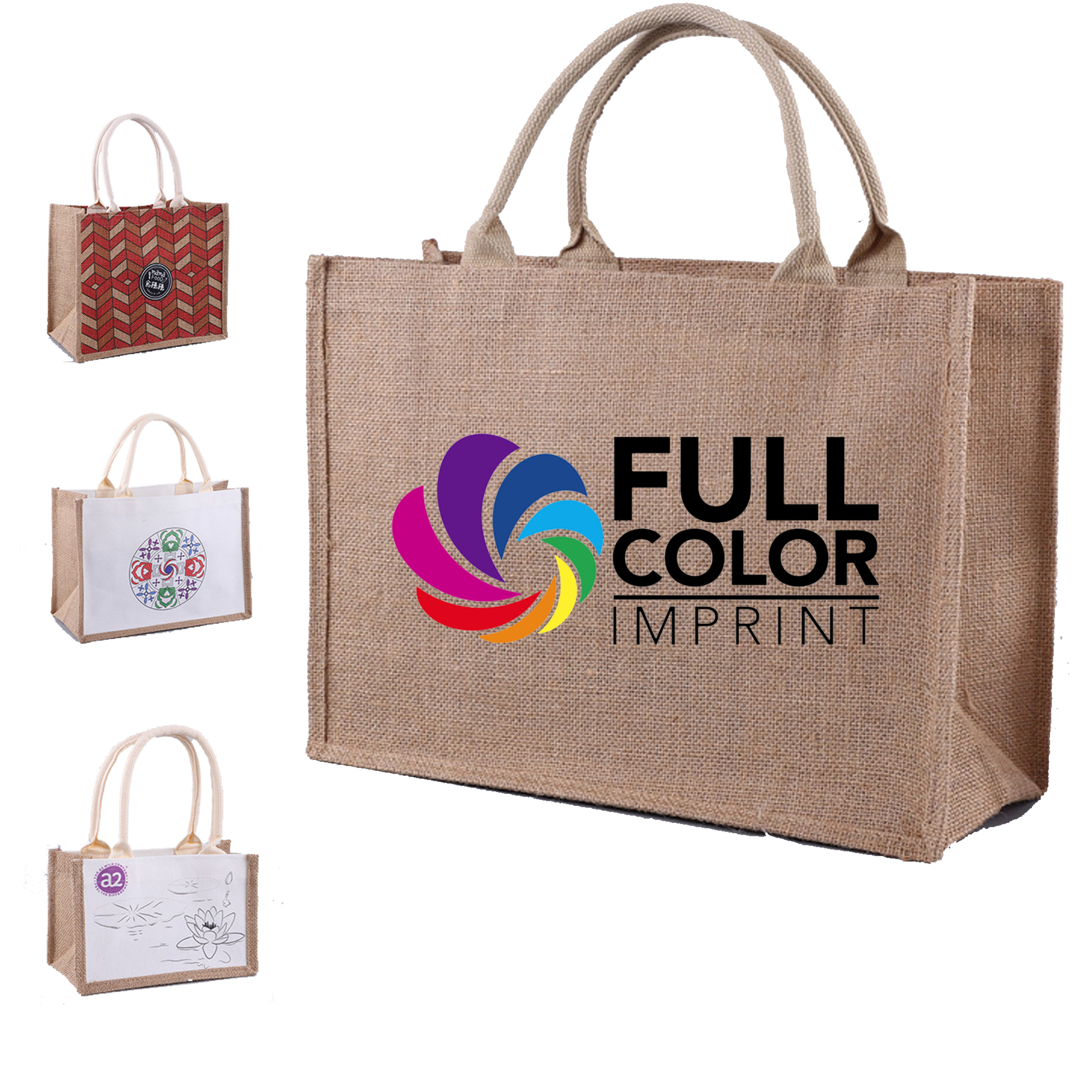 Jute Burlap Tote Bag with Handles 2