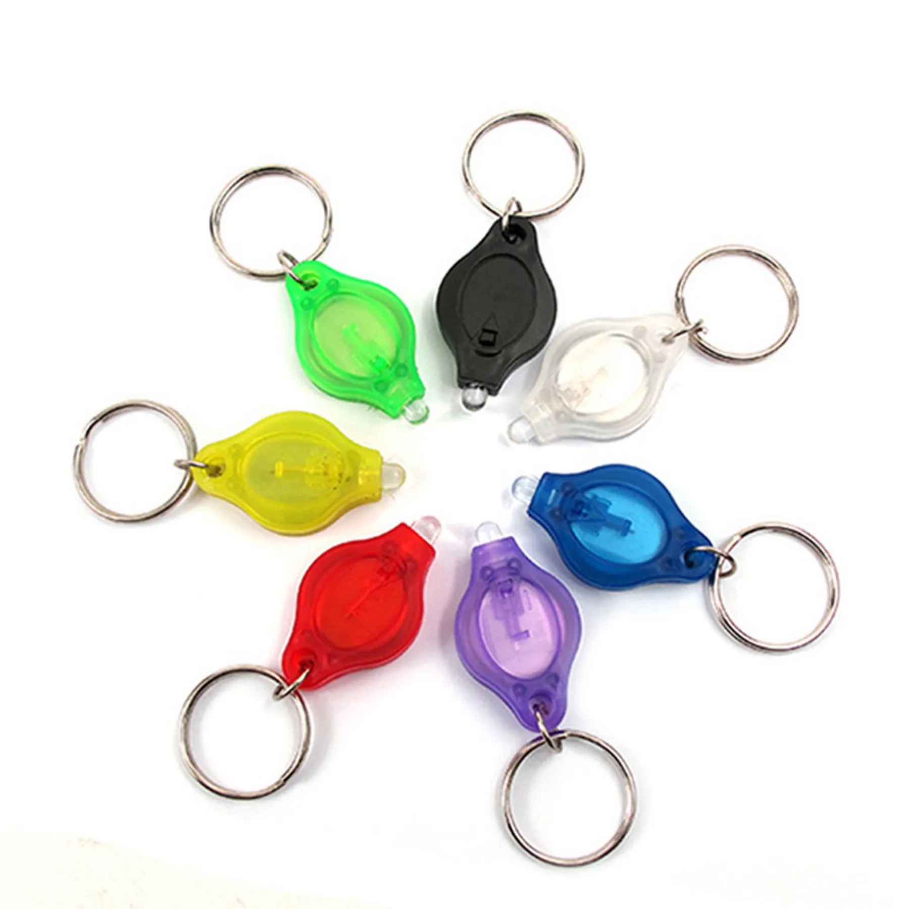 Portable diamond LED light key chain 4